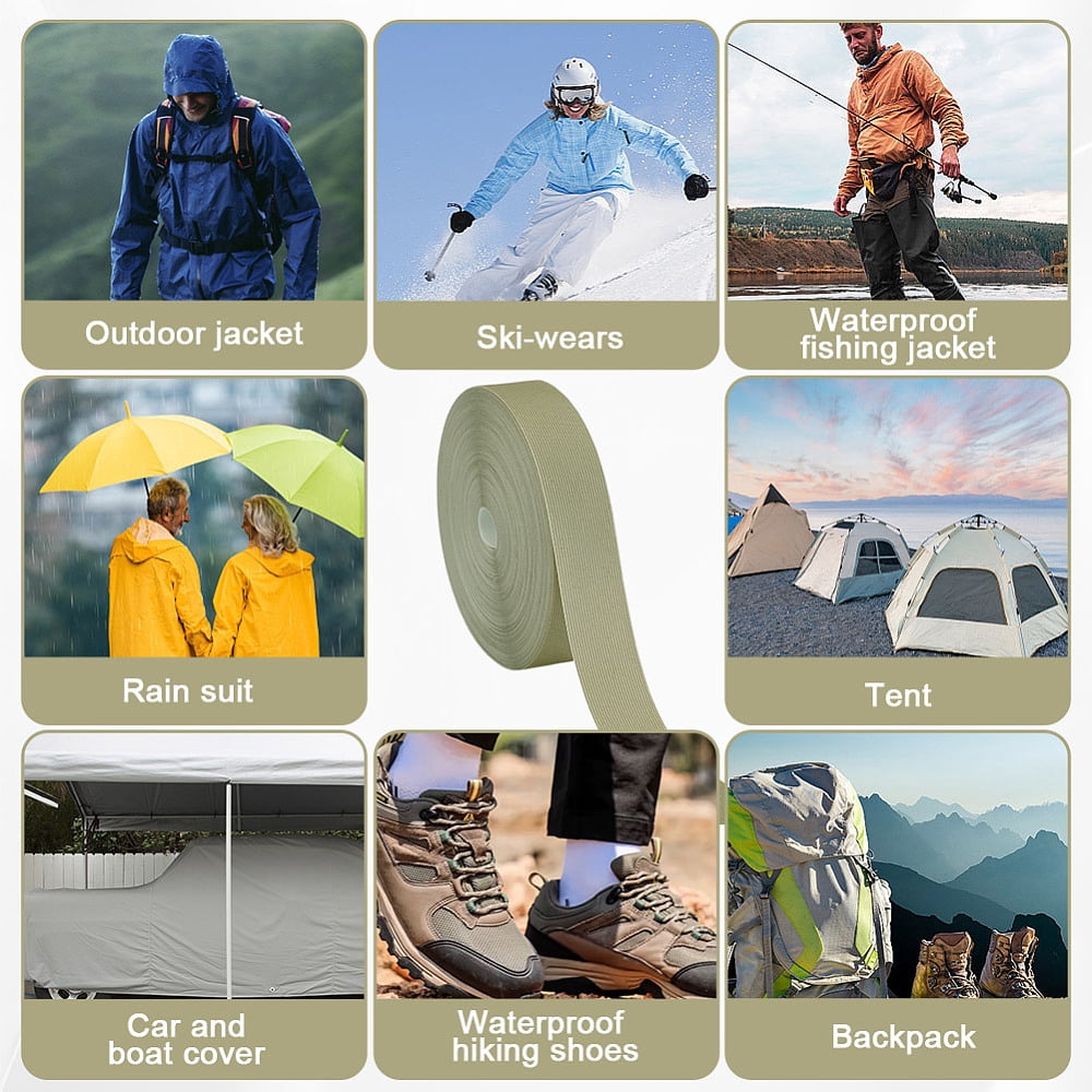 INTERWARM Waterproof Heat Seam Sealing Tape for Outdoor Gear and Sportswear (Yellow, 65.6 ft x 0.8 in) dd0b8