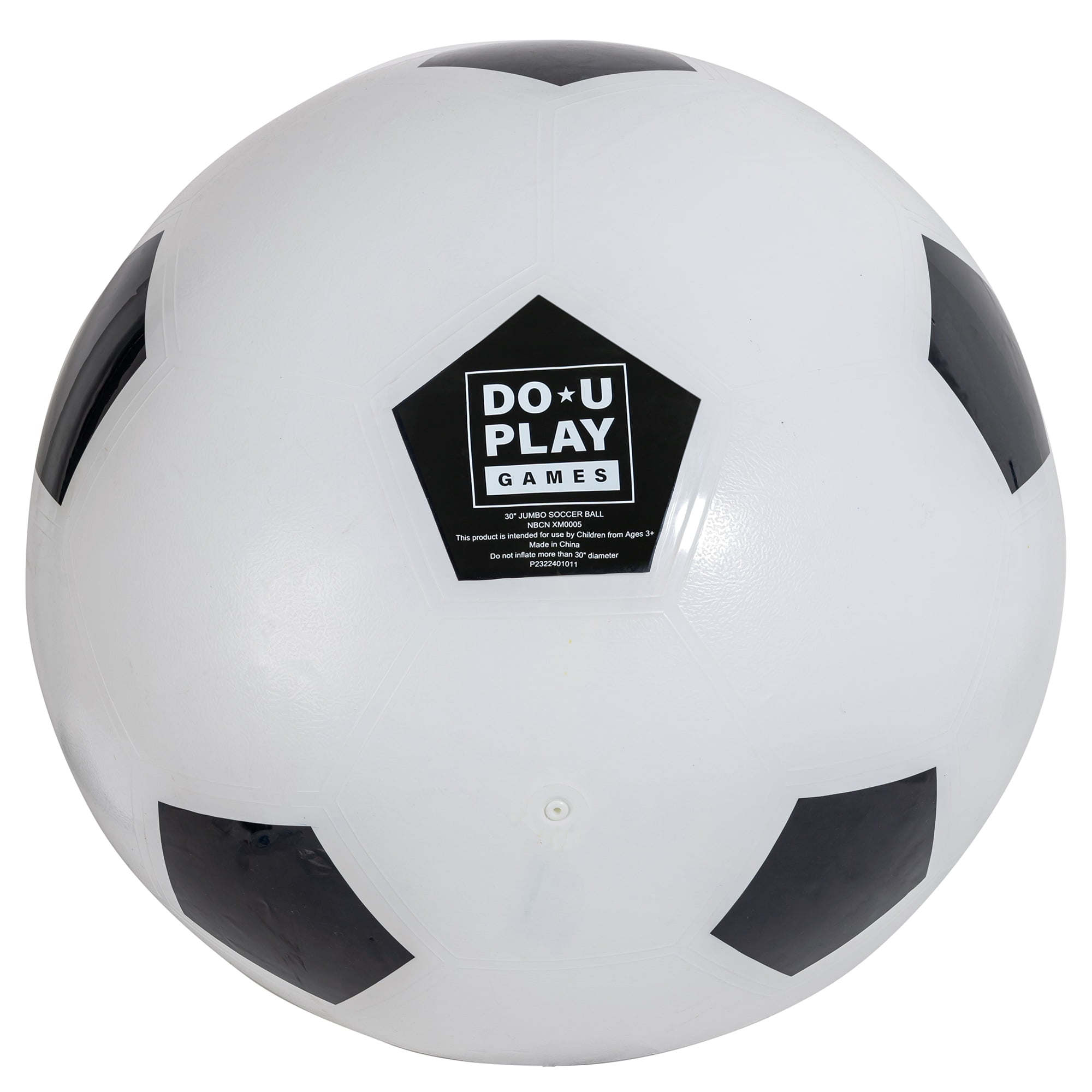Do-U-Play Jumbo Soccer Ball Inflatable Outdoor Sports Toy (White, 30 in) brirn