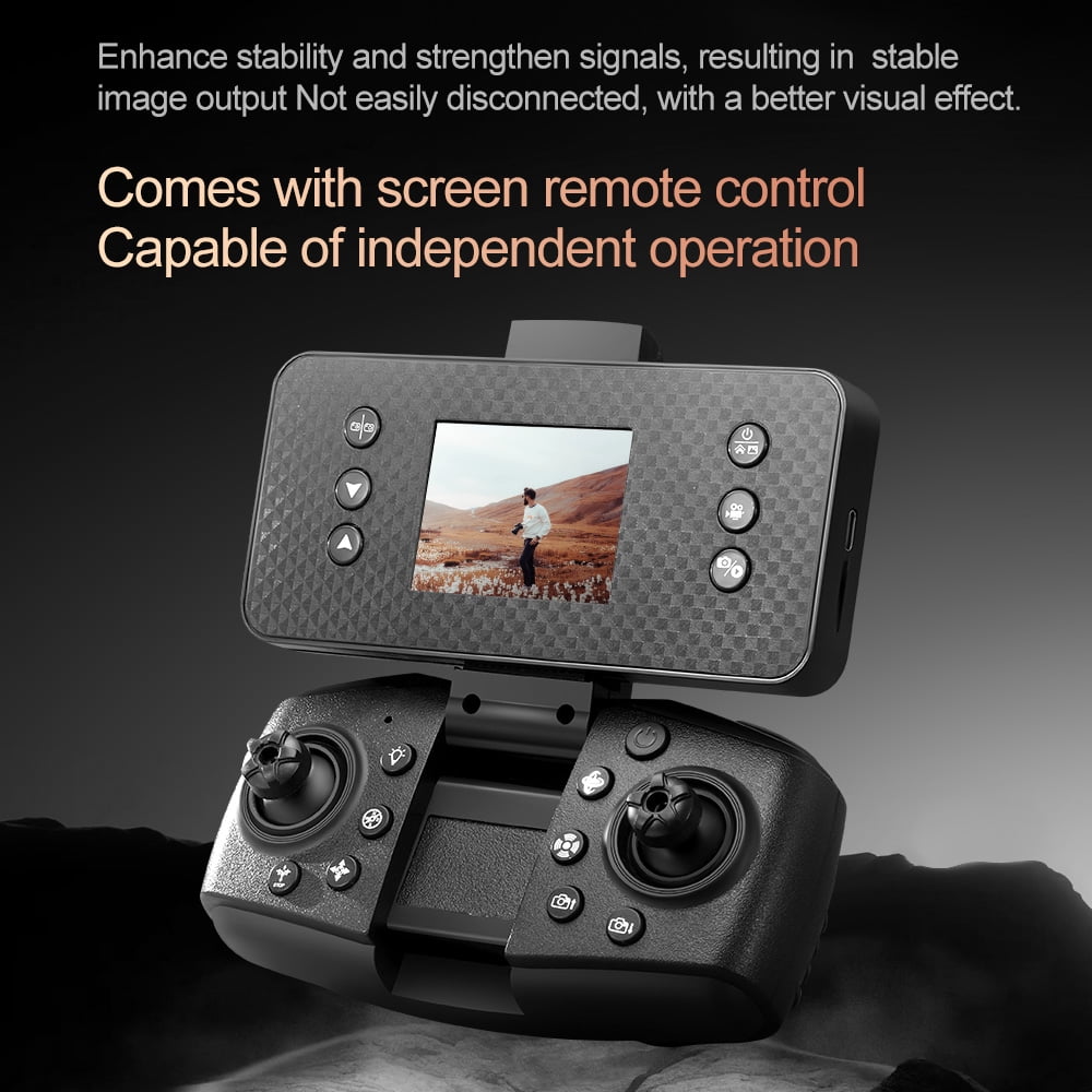 HNZENBW 4K HD Dual Camera Drone with Brushless Motor (Black, Foldable Design) w975r