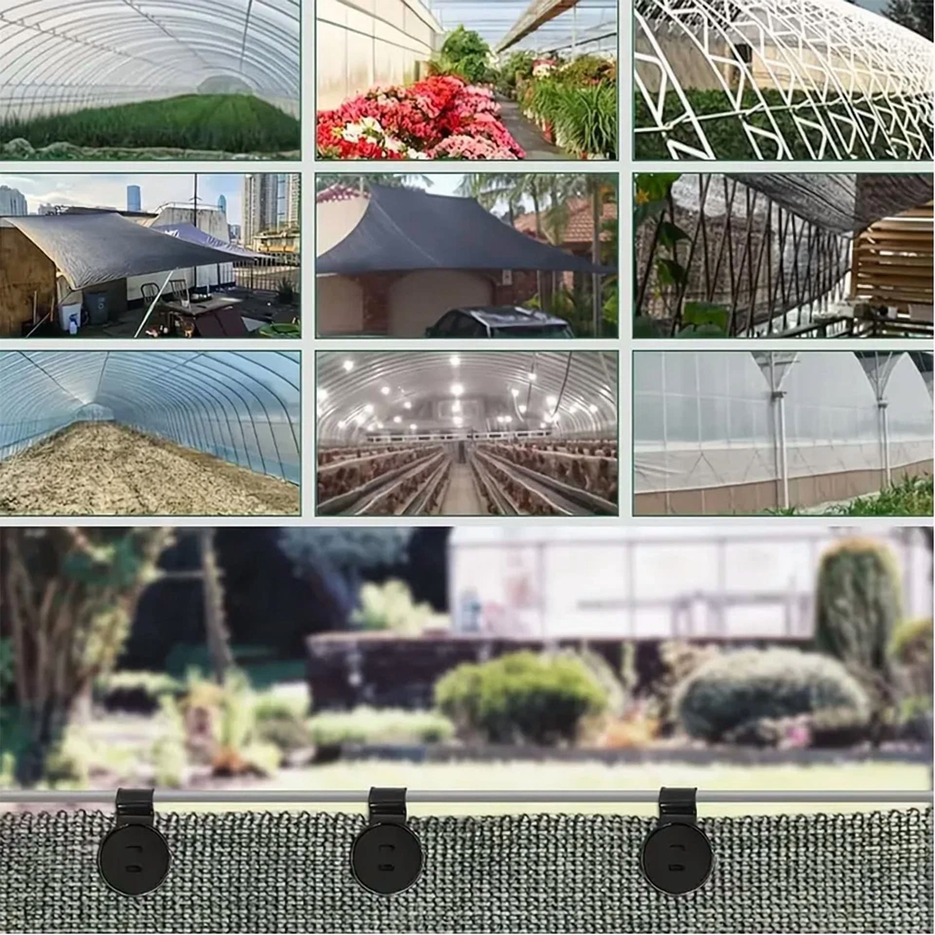 PURELY Sun Shade Clips for Garden Netting (Black, 50 Pack) a0e2u
