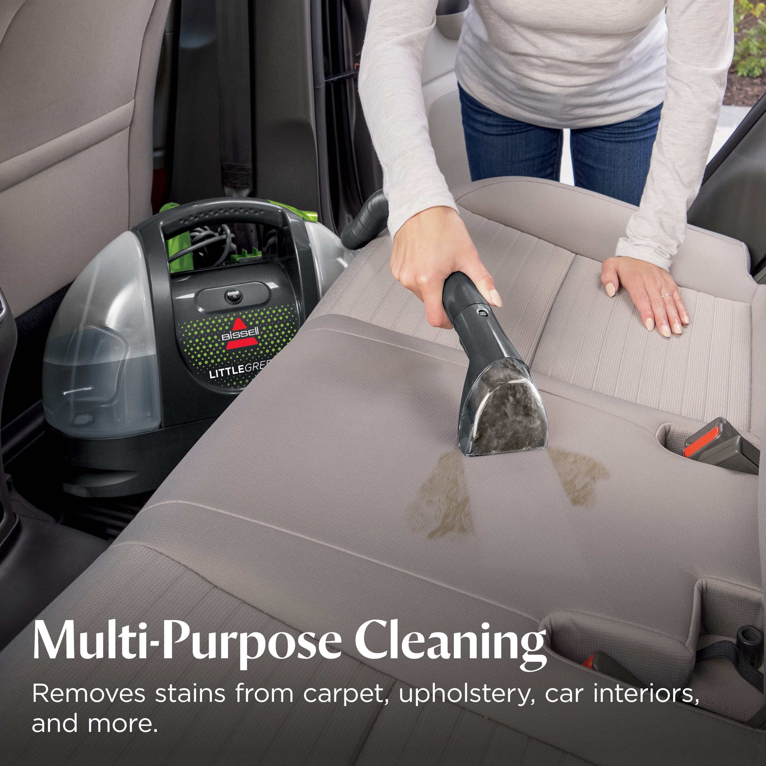 BISSELL Little Green Portable Deep Cleaner for Carpet, Upholstery, and Auto (Green, 48 fl oz Tank) i2xj1
