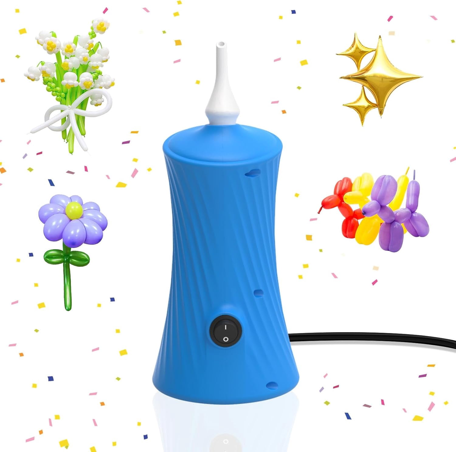 206 Electric Balloon Pump Portable Air Inflator for Party Decorations (1 Unit) 179nk