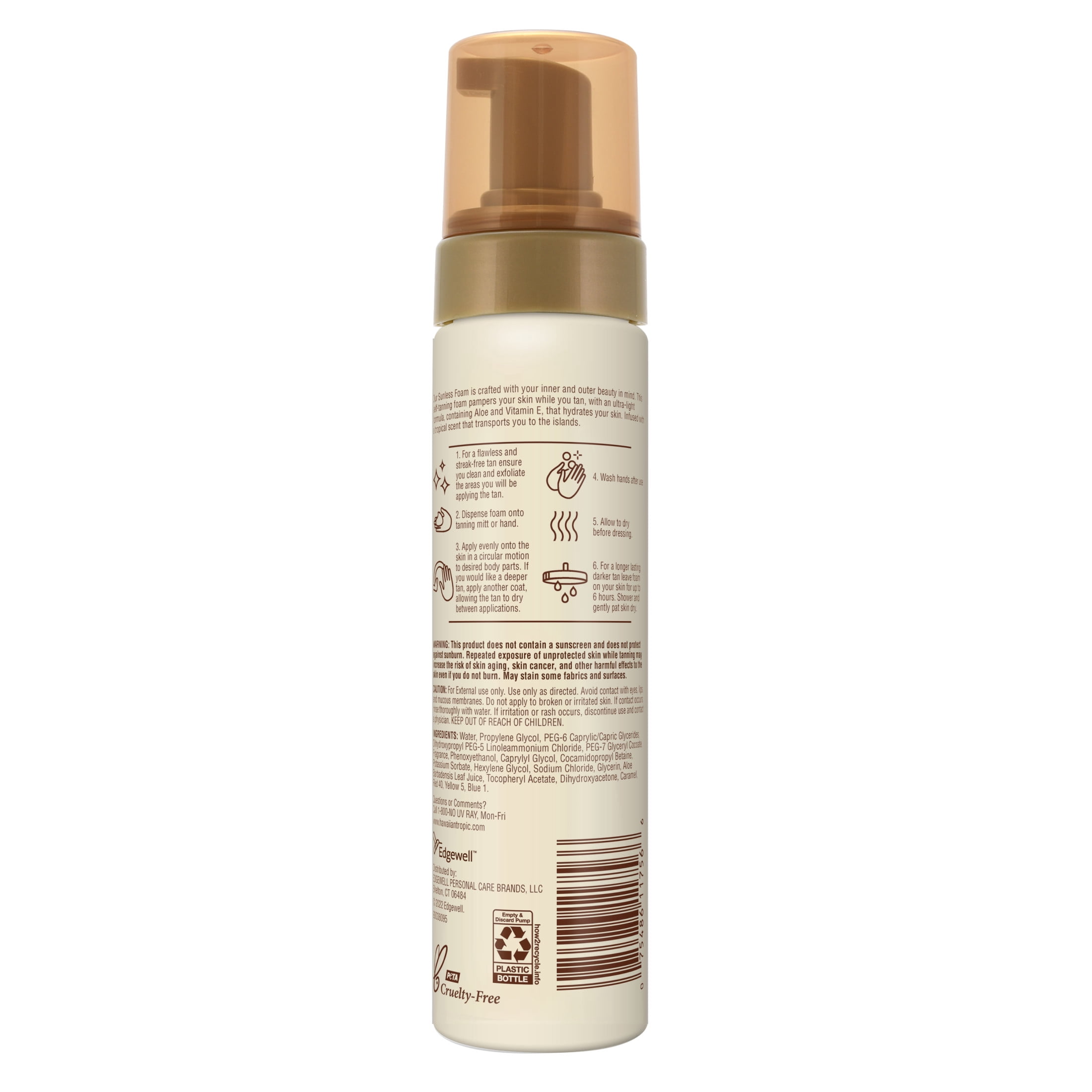 Hawaiian Tropic Sunless Tan Dark Self-Tanning Foam (Dark, 6.7 oz) vlokf