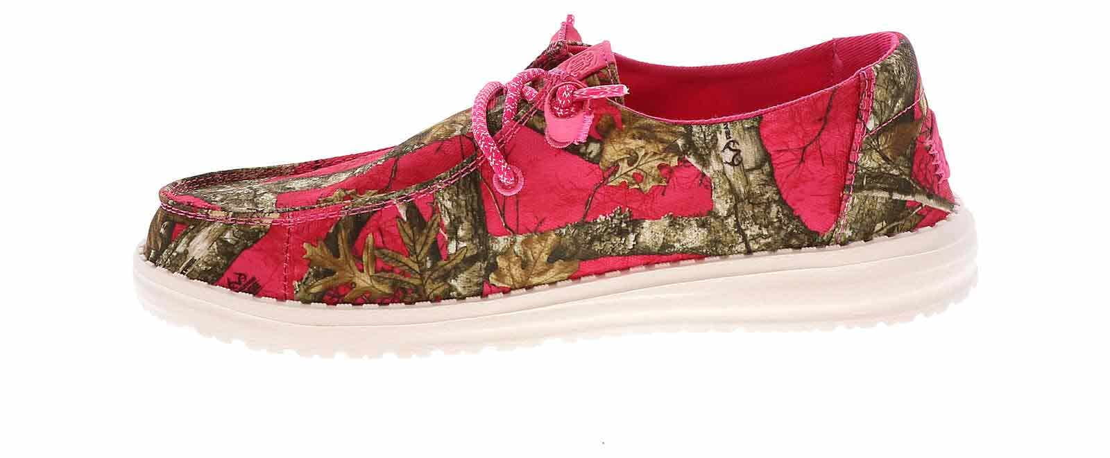 HEYDUDE Wendy Realtree Edge Casual Shoes Lightweight Slip-On Sneakers (Pink, 8 US) s3tk5