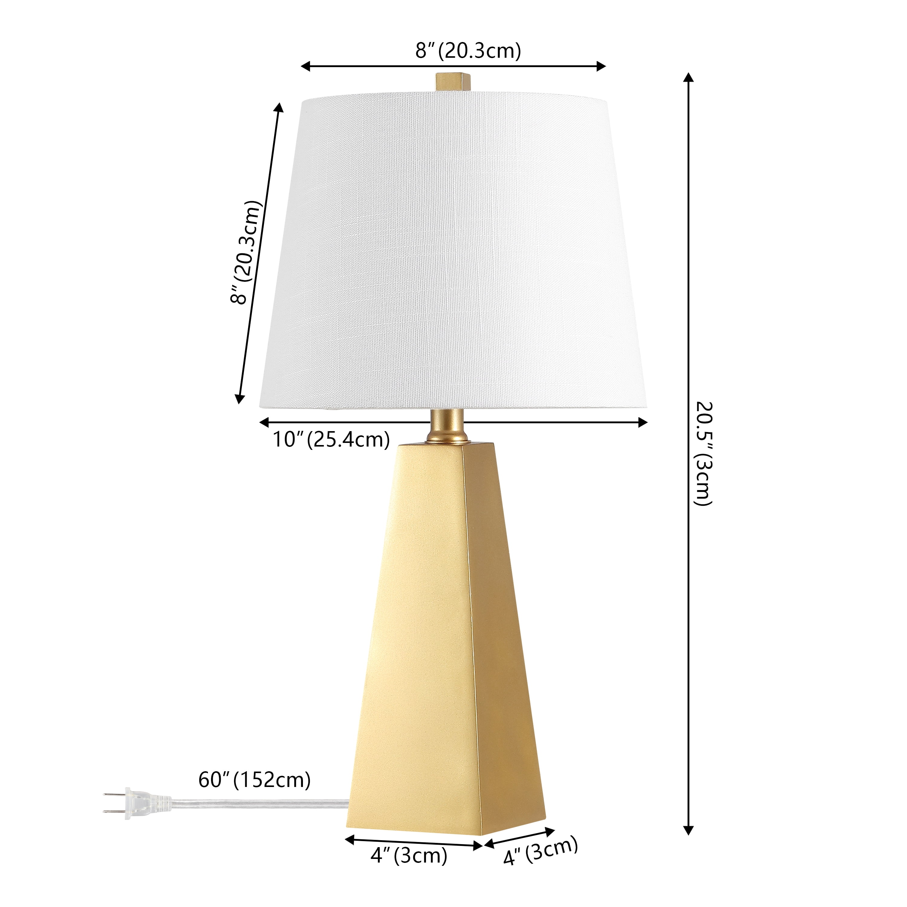 JONATHAN Y Owen Contemporary Resin LED Table Lamp, Gold Finish (20.5 in) z8pbb