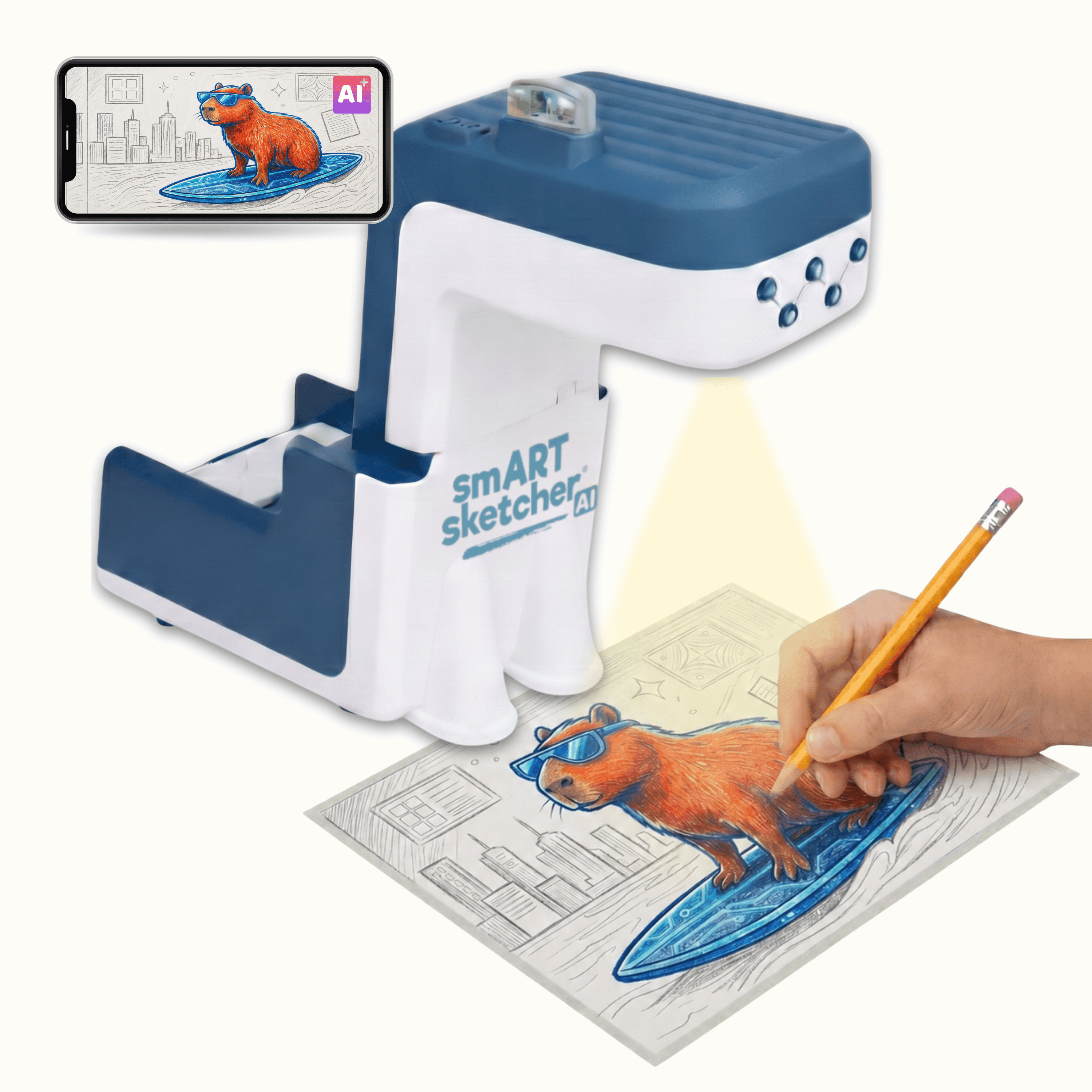 smART sketcher AI Projector Drawing Tool for Kids (Educational Arts and Crafts Activity Set) ccvsz