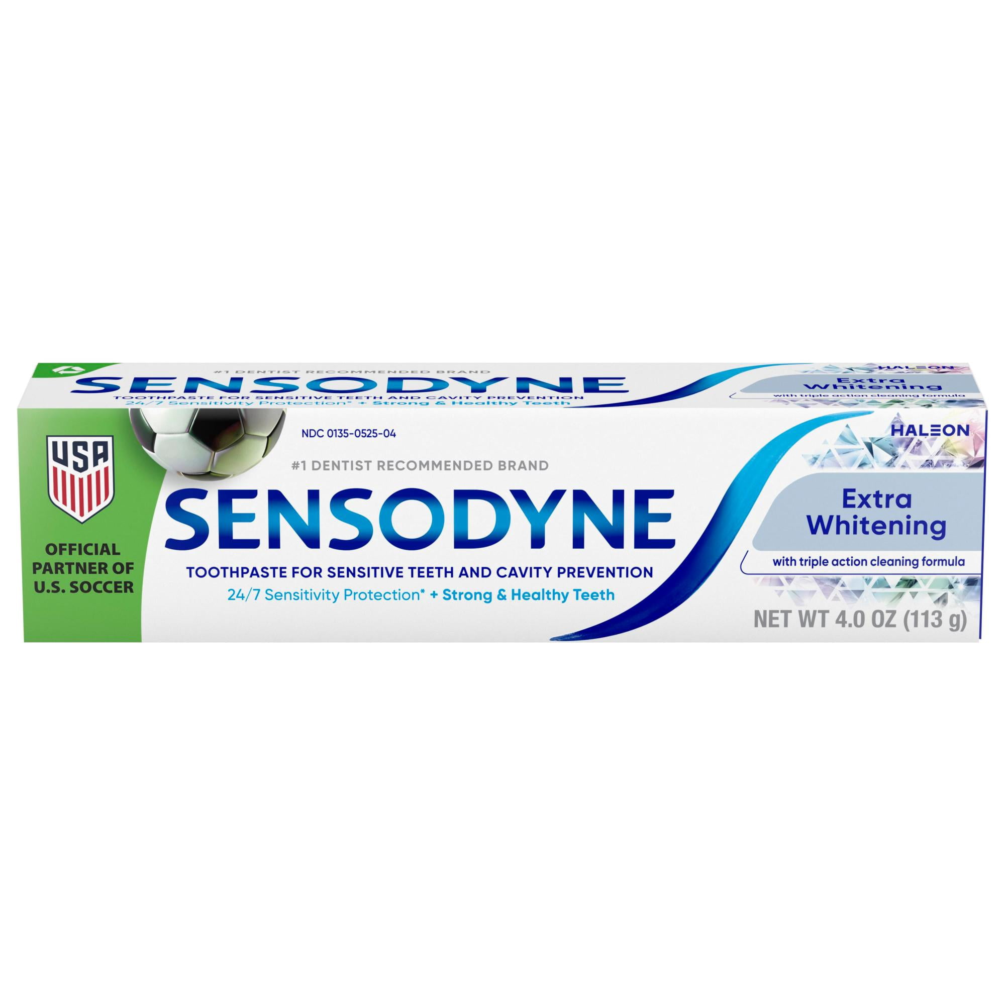 Sensodyne Extra Whitening Sensitive Toothpaste, Mint (4 oz) 5wkg5