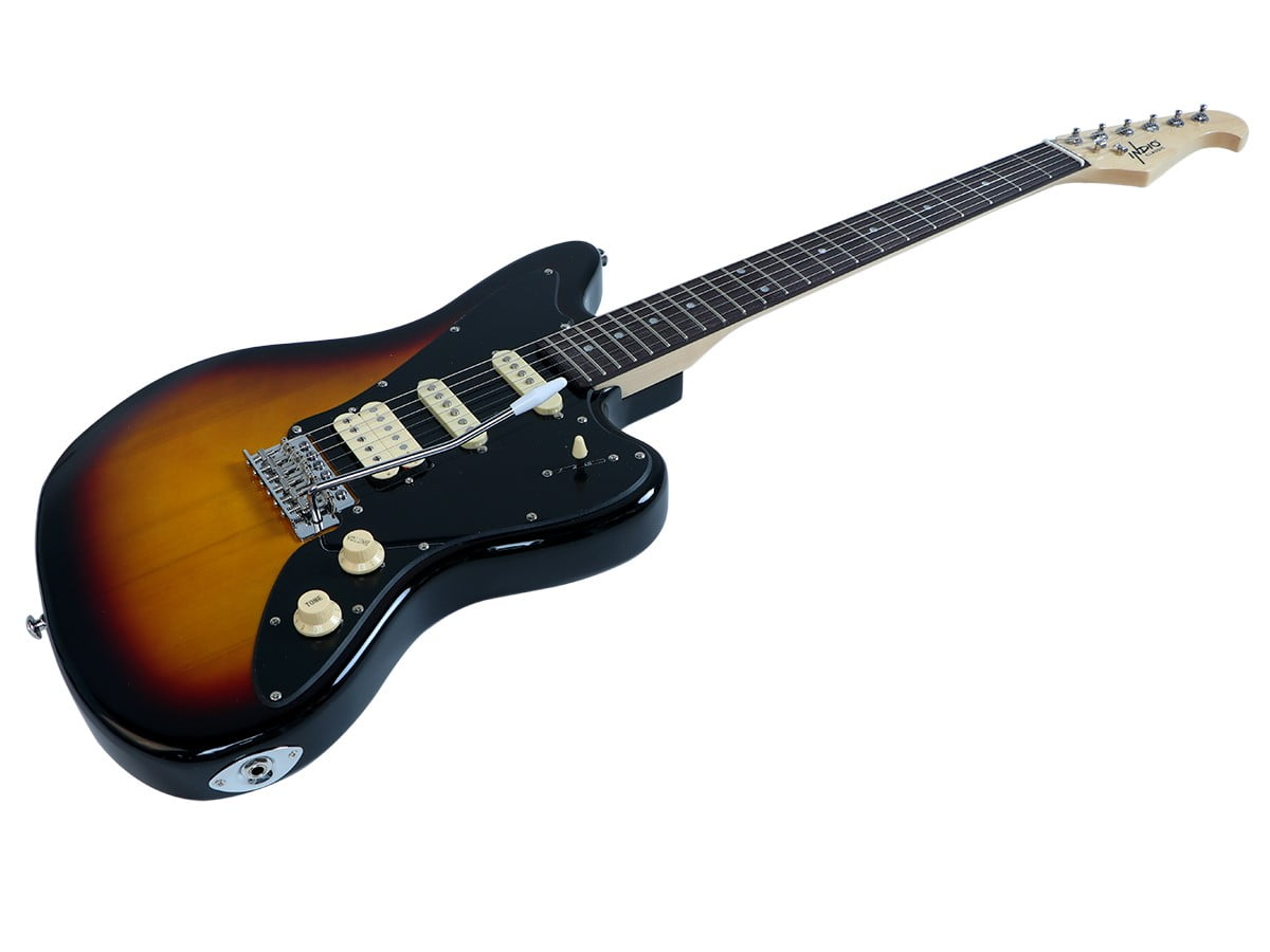 Monoprice Indio Offset OS20 Classic Electric Guitar (Sunburst, Full Size) 4xu1a