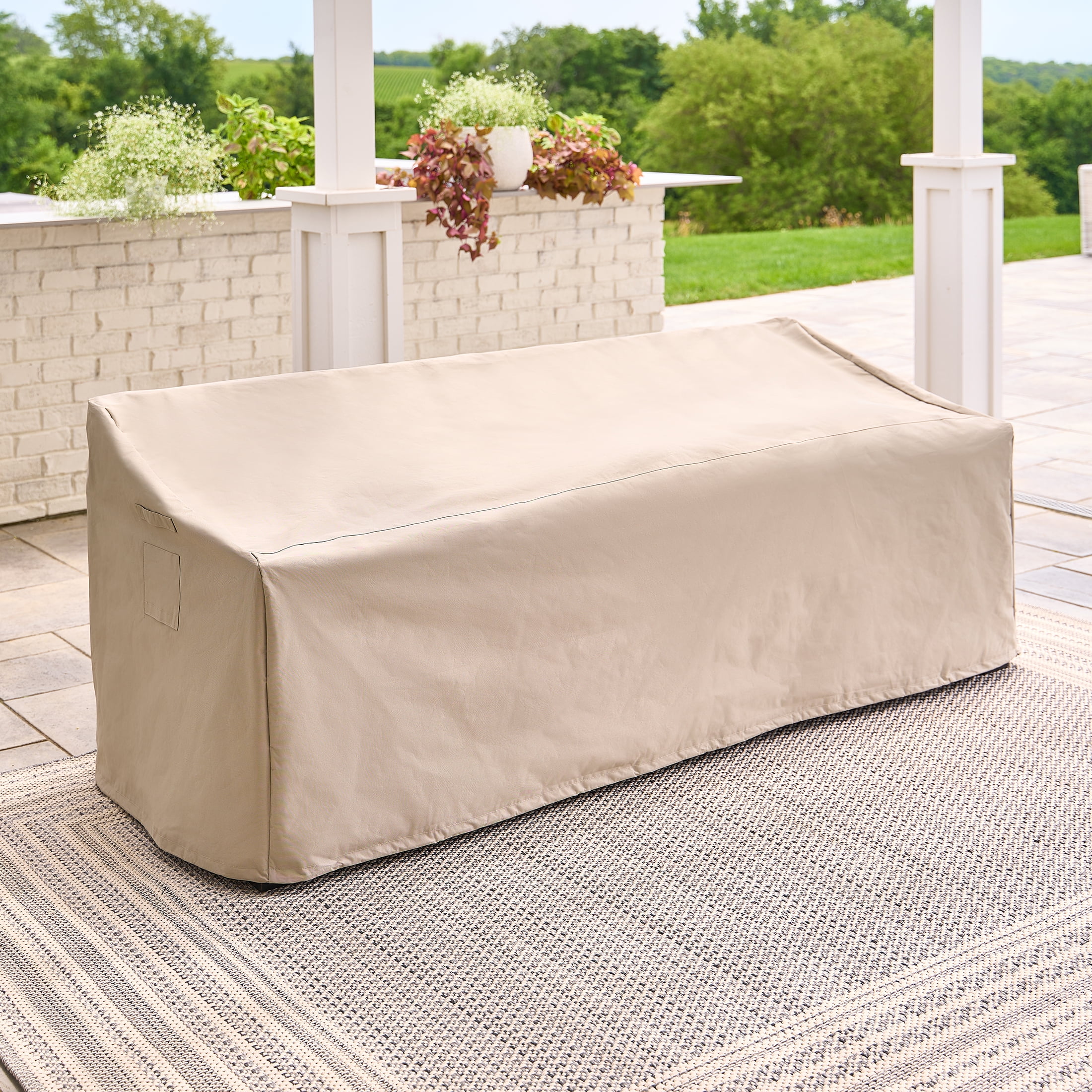 Better Homes & Gardens Rockport Outdoor Wicker Sofa, Weather-Resistant Patio Furniture (Brown, 83.86 in W x 33.27 in D x 31.89 in H) iw5cj