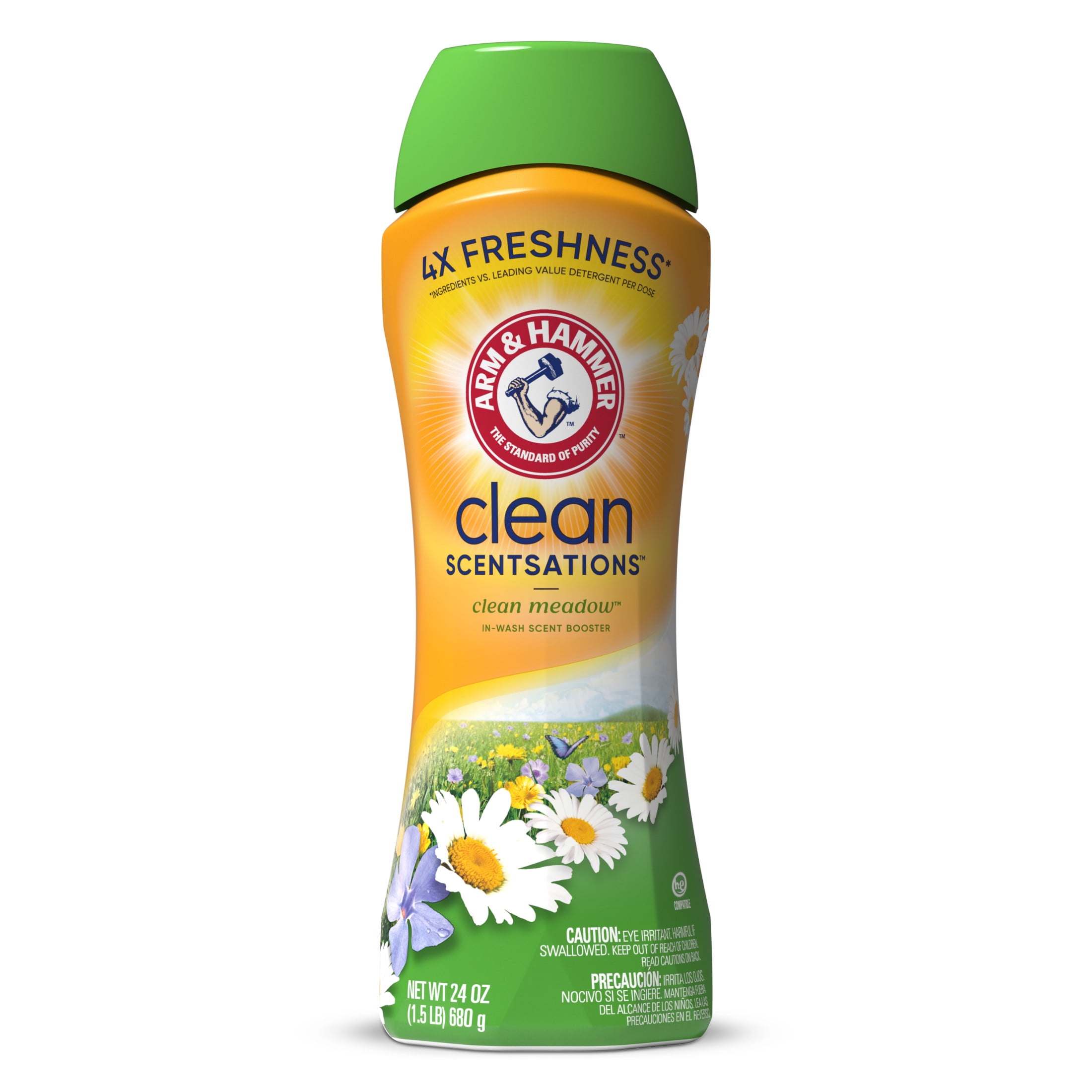 ARM & HAMMER Clean Scentsations In-Wash Laundry Scent Booster, Long-Lasting Clean Meadow Fragrance (24 oz) g105p