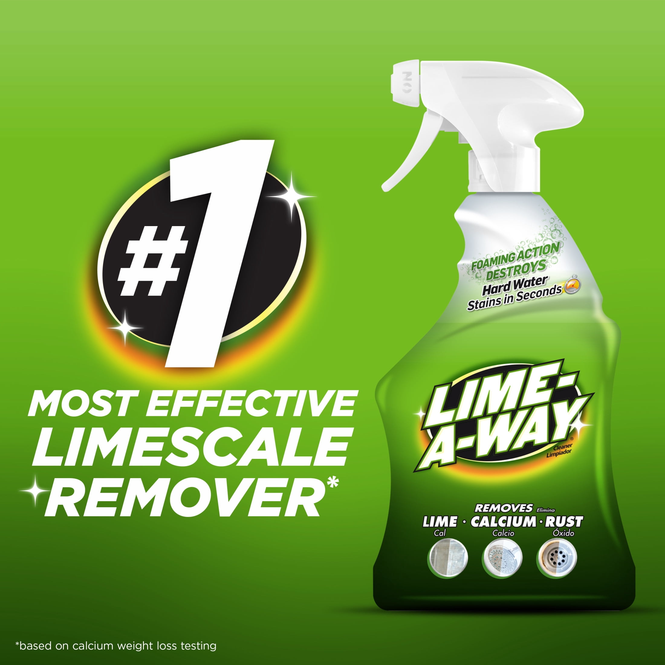 LIME-A-WAY Hard Water Stain Remover Spray, Bathroom Cleaner for Lime, Calcium & Rust (32 fl oz) y7y5e