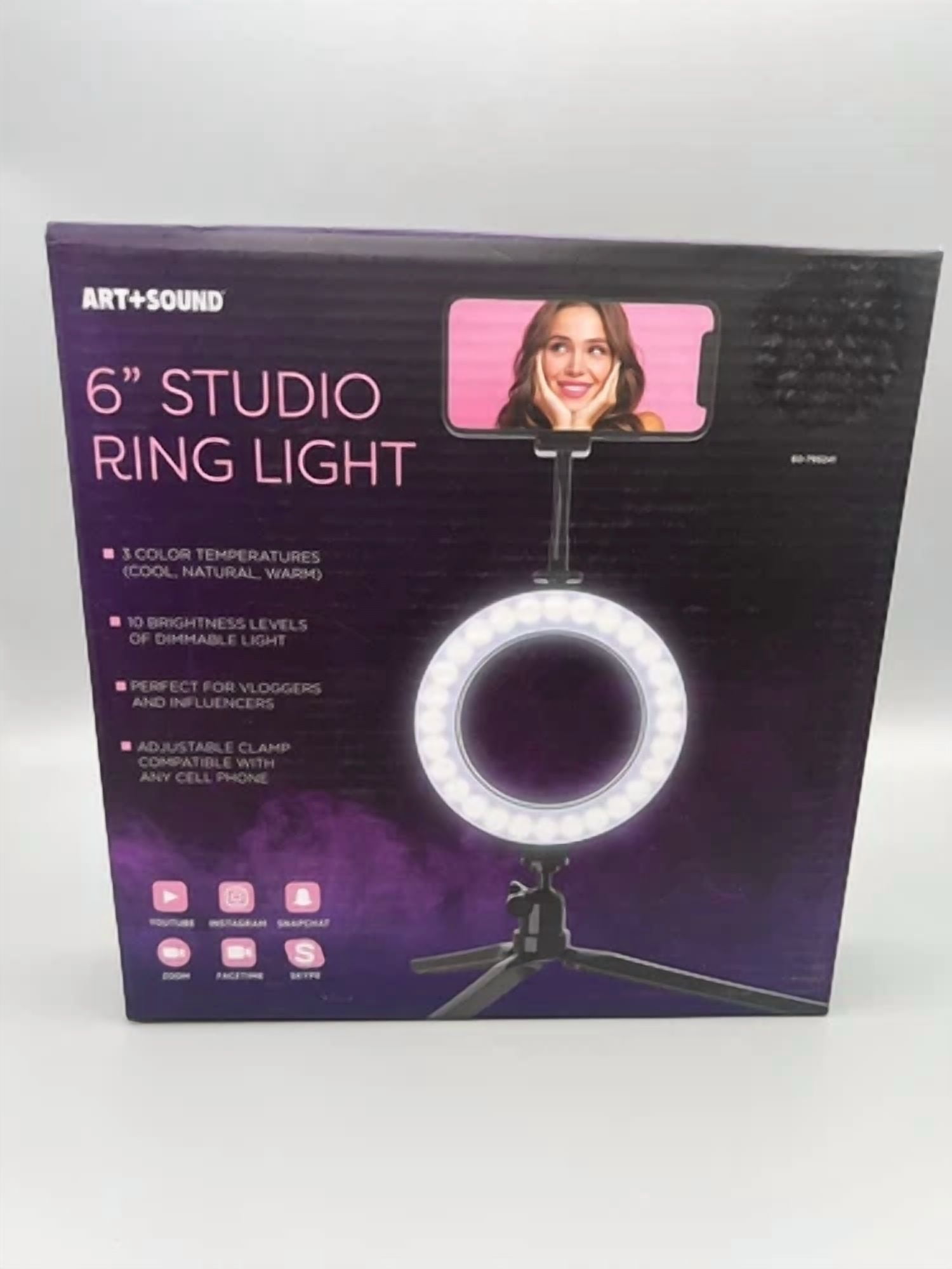 Rhea Studio Ring Light for Phone and Camera (6 in) vgmtx