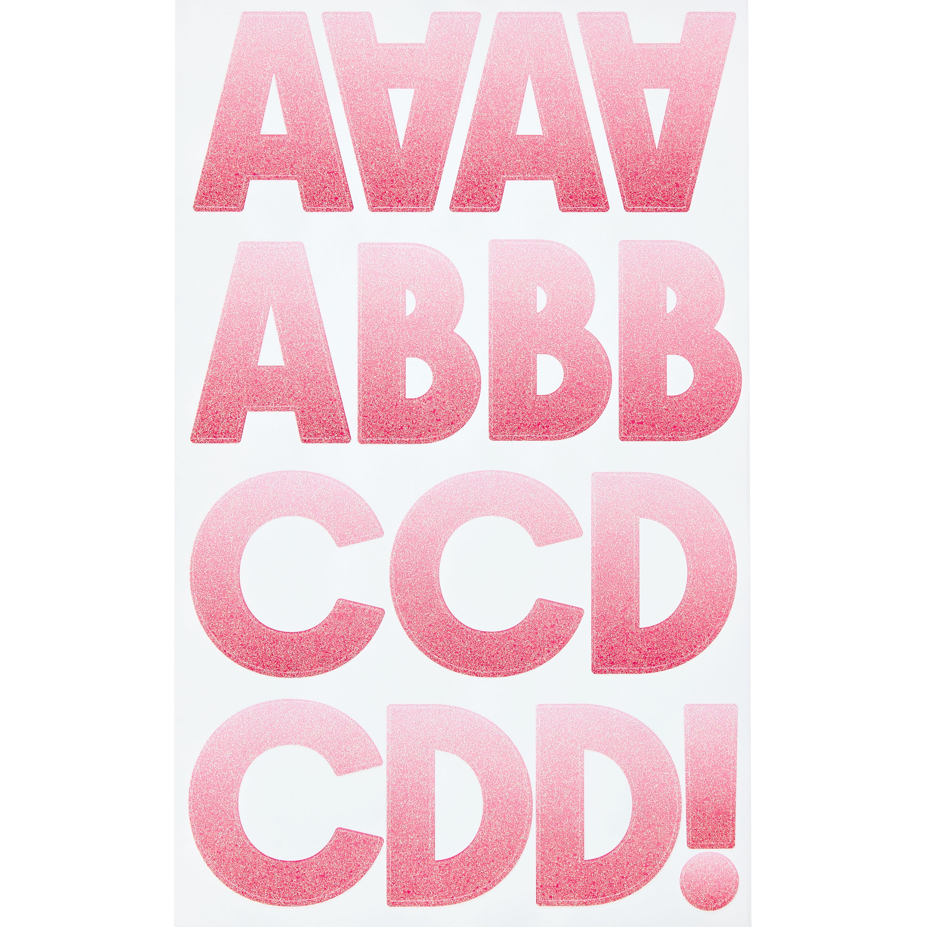 Hello Hobby Extra Large Alphabet Stickers, Glitter Finish Decorative Letter Icons (Pink, 99 Count) nw5jg