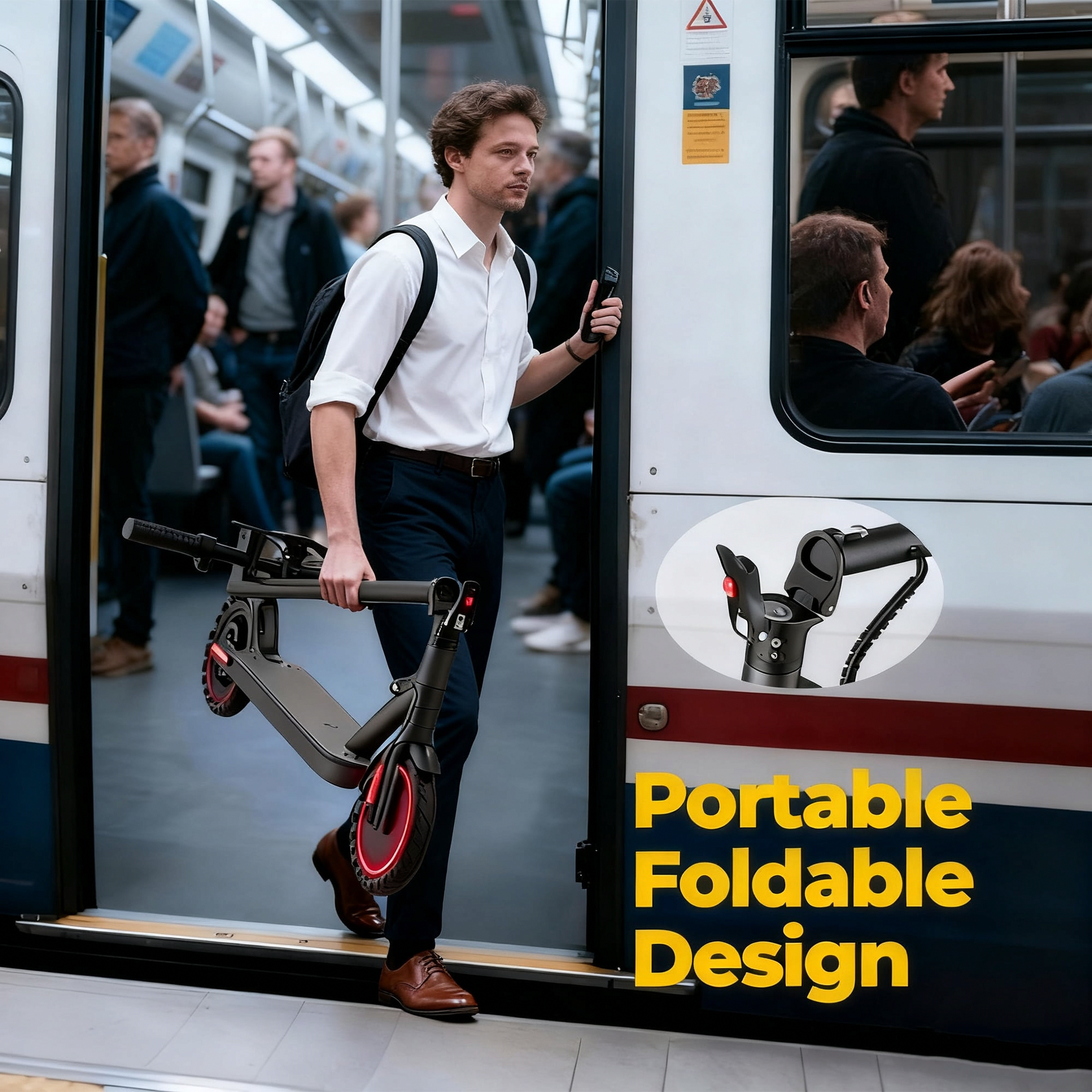 Joyhis Electric Scooter, Foldable Commuter E-Scooter with 350W Motor, Dual Braking System, 21 Mile Range (Grey, 8.5 in Tires) wzcnc