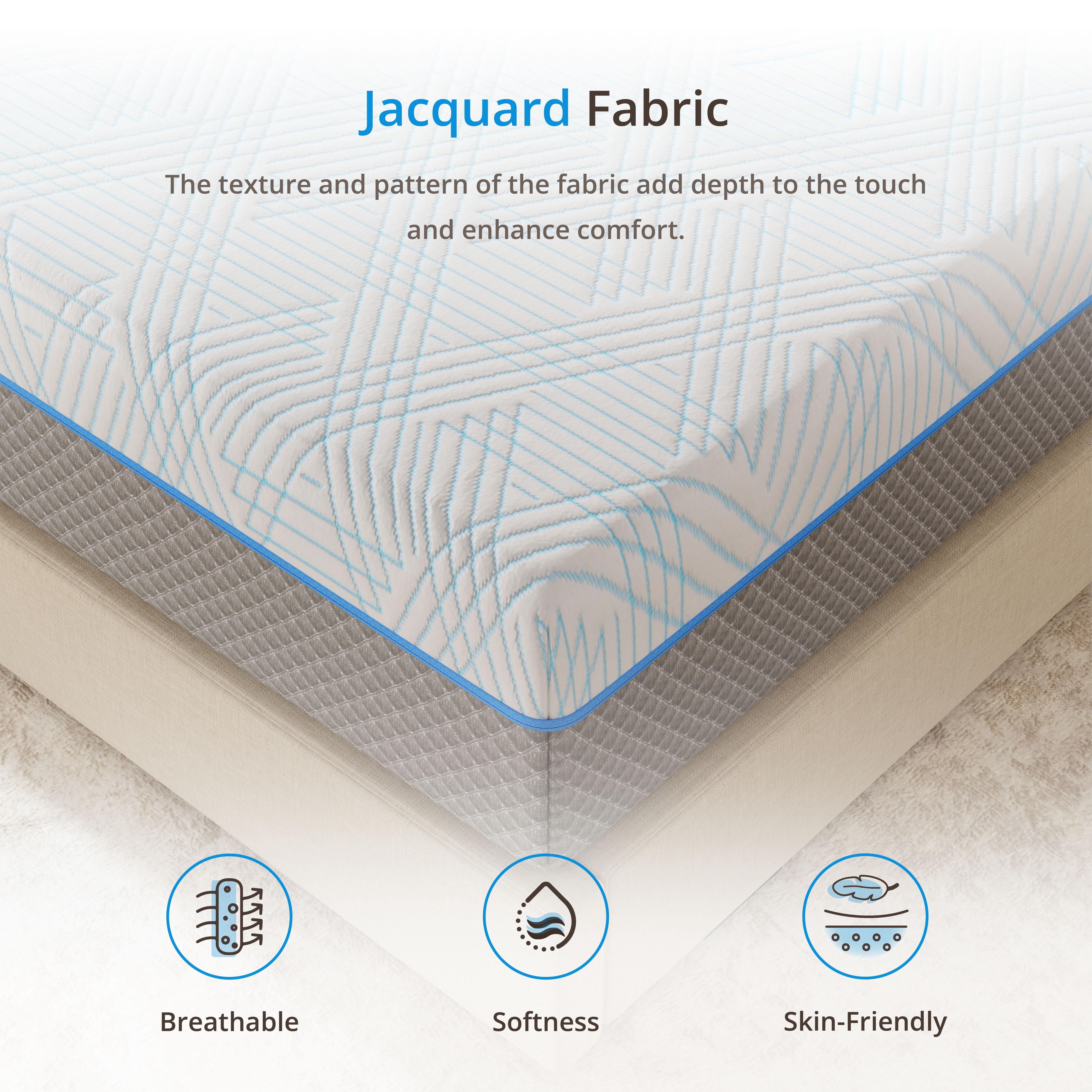 EGOHOME Serenity Queen Mattress, 10 in Gel Memory Foam Mattress, Medium-Firm Support (Queen) 62at4