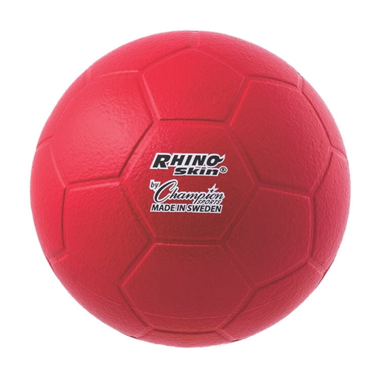Champion Sports Rhino Skin Molded Foam Soccer Ball (Red, Size 4) y11pr