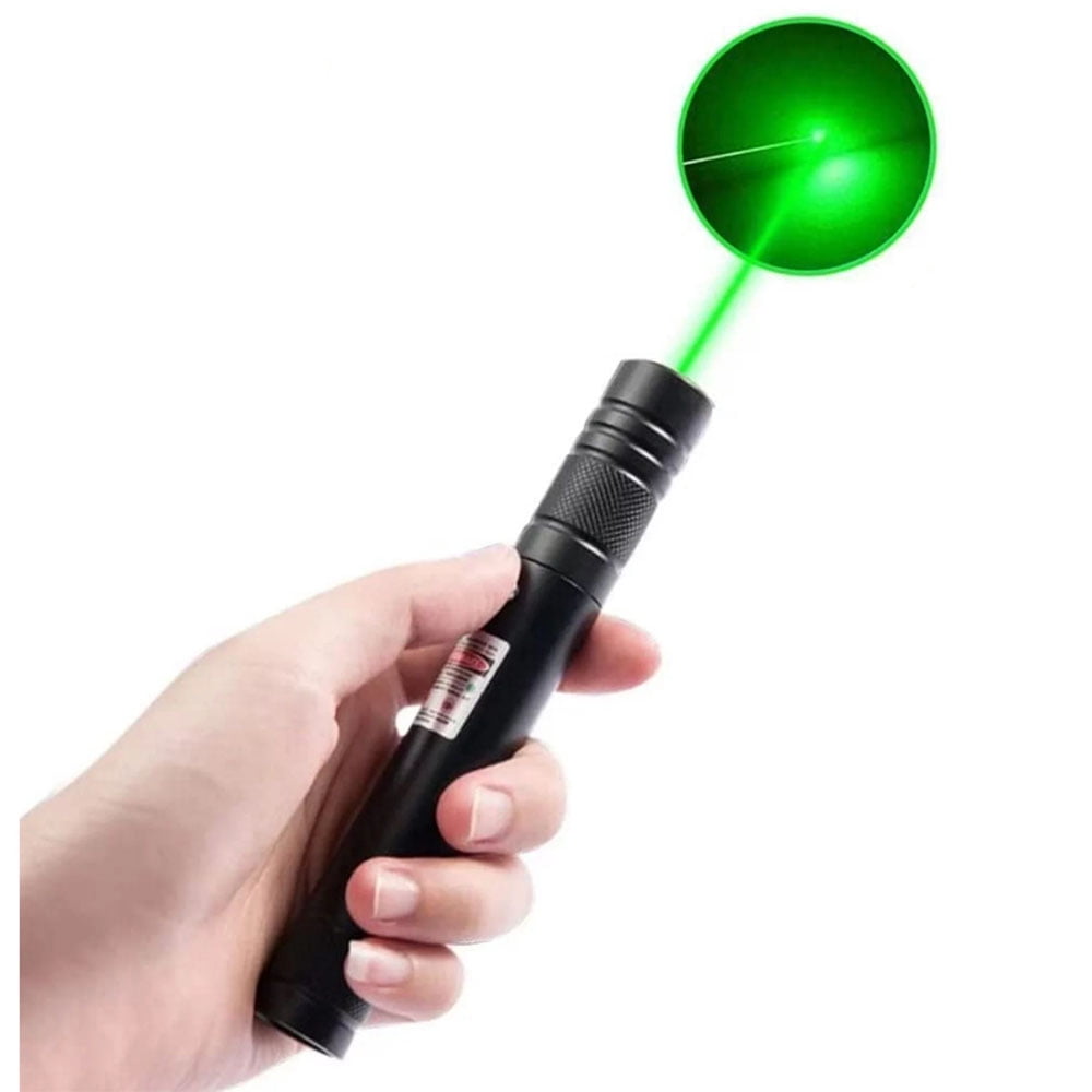 SIISLL High Power Green Laser Pointer, Rechargeable Long Range Handheld Flashlight with Adjustable Focus and Star Cap (Green, 1 Pack) avnpf