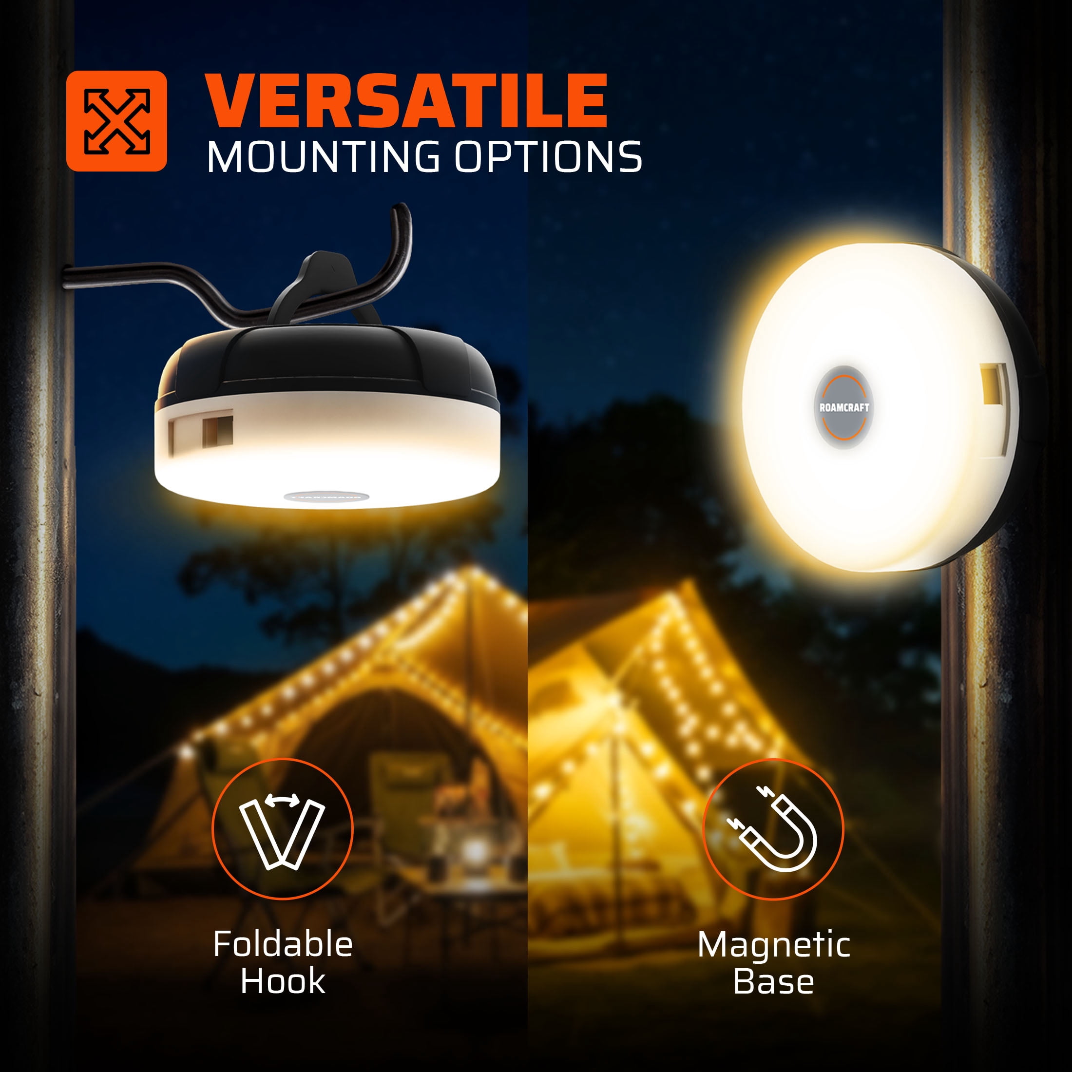 Roamcraft Portable LED Camping String Light with Power Bank (32 ft, 250 Lumens) 81nm6