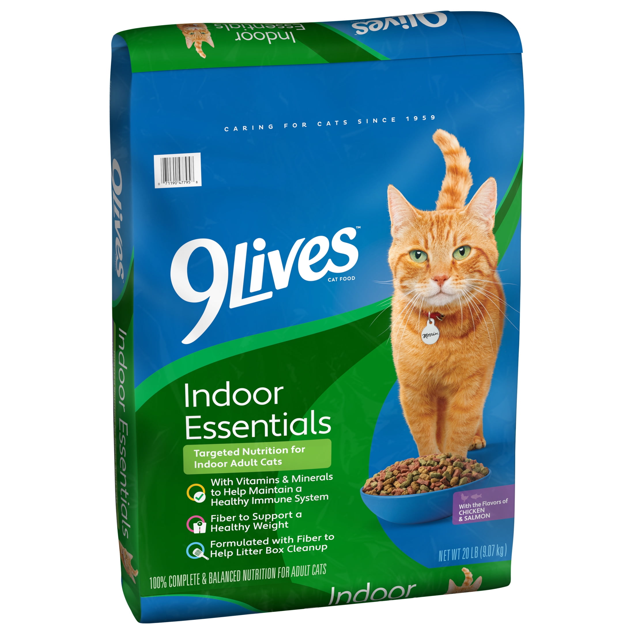 9Lives Indoor Essentials Dry Cat Food, Chicken & Salmon Flavor (20 lb) q7qku