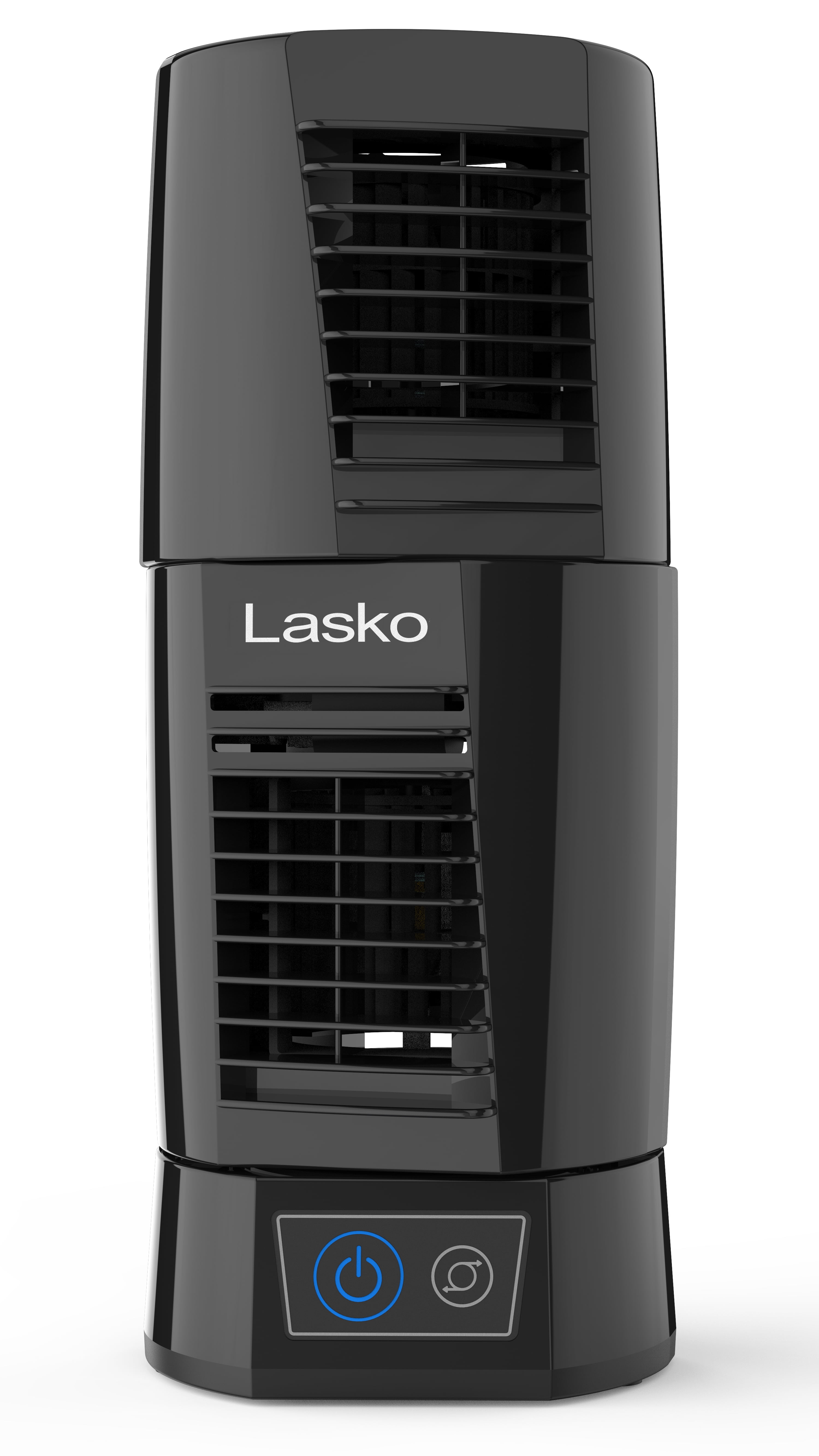 Lasko Wind Tower Oscillating Tabletop Fan, 2-Speed Desktop Cooling (Black, 12 in) vg3z0