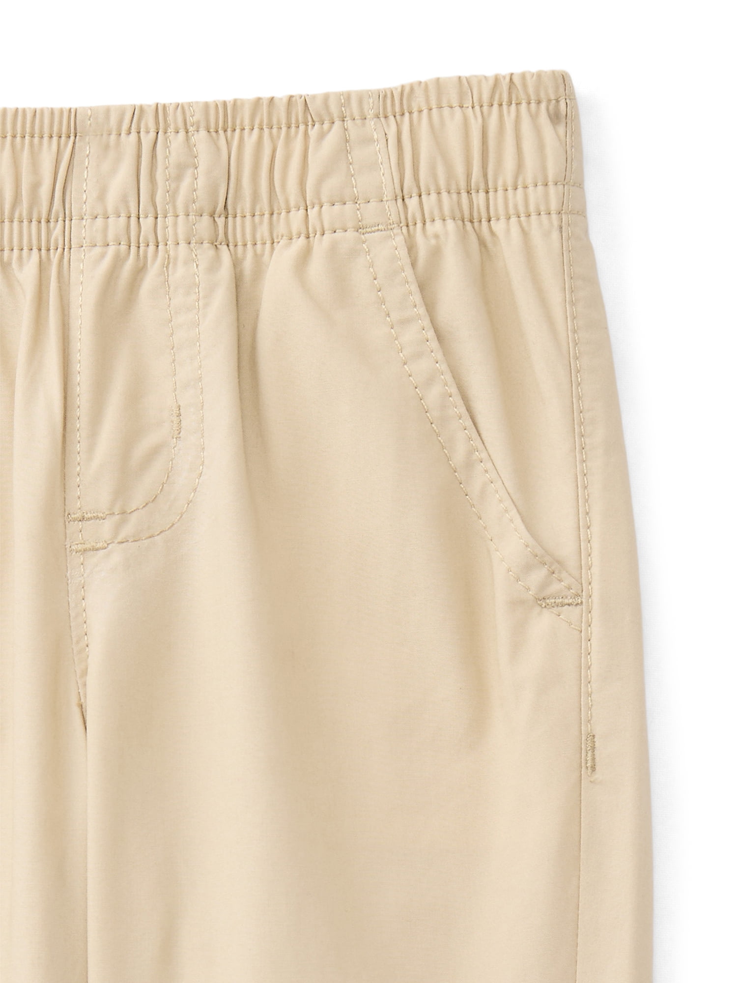 Wonder Nation Baby Girls Woven Cotton Jogger Pants (Solid Color, Newborn-24M) 4f7fw