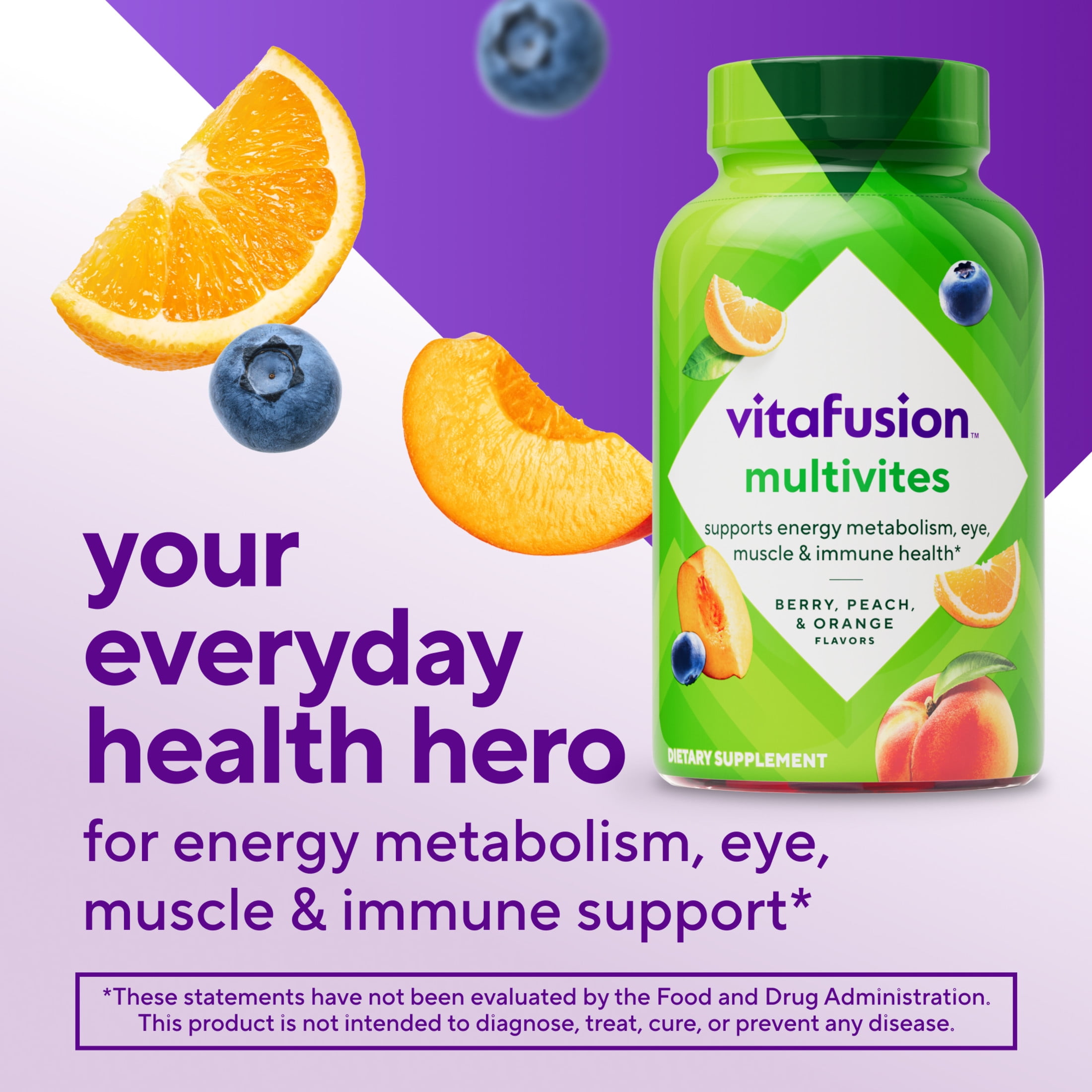 vitafusion MultiVites Gummy Multivitamins for Adults, Daily Nutritional Support (Assorted Fruit, 150 Count) jelqy