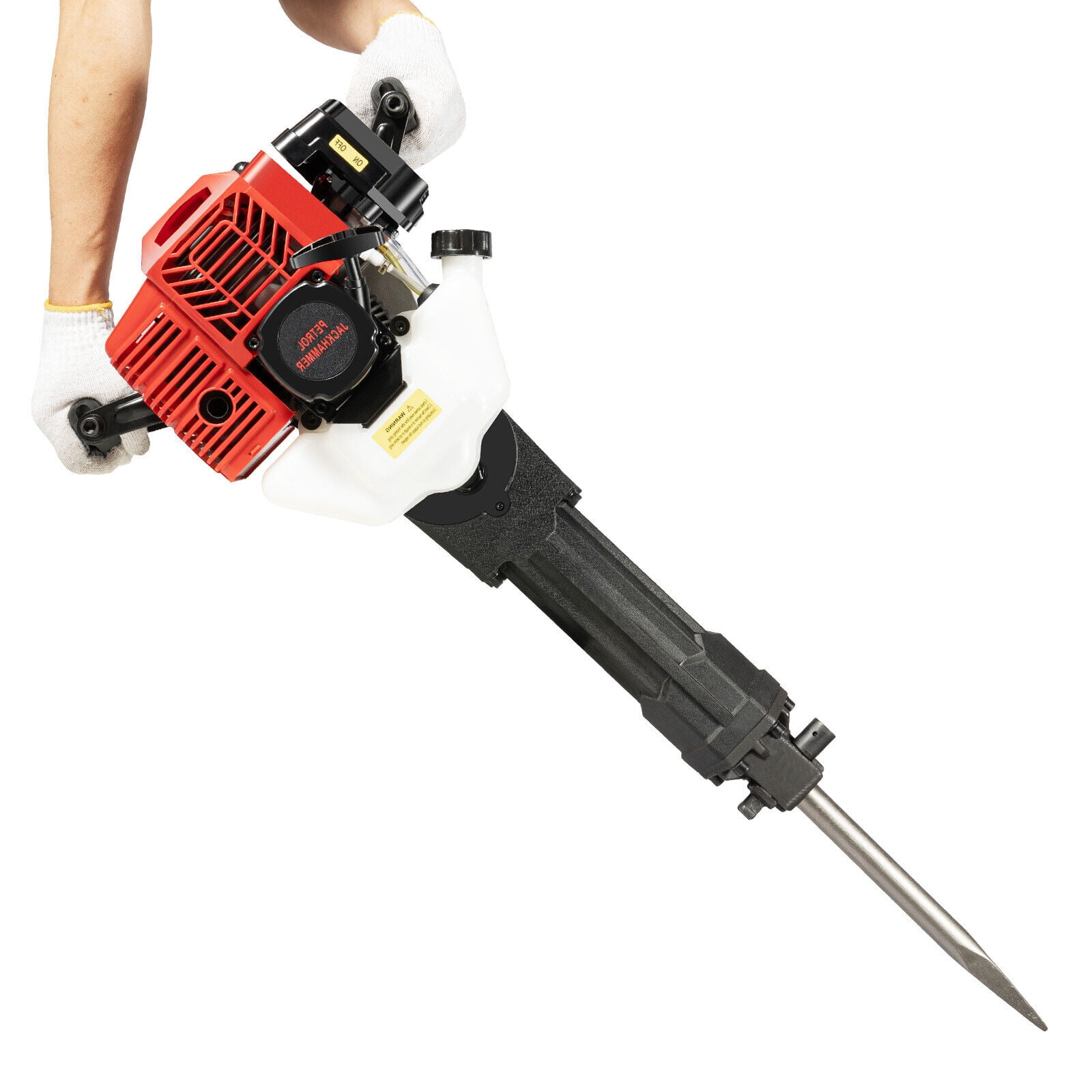 Miumaeov 1900W Gas-Powered Demolition Jack Hammer for Concrete and Rock Breaking (Black, 1900W) dxw0x