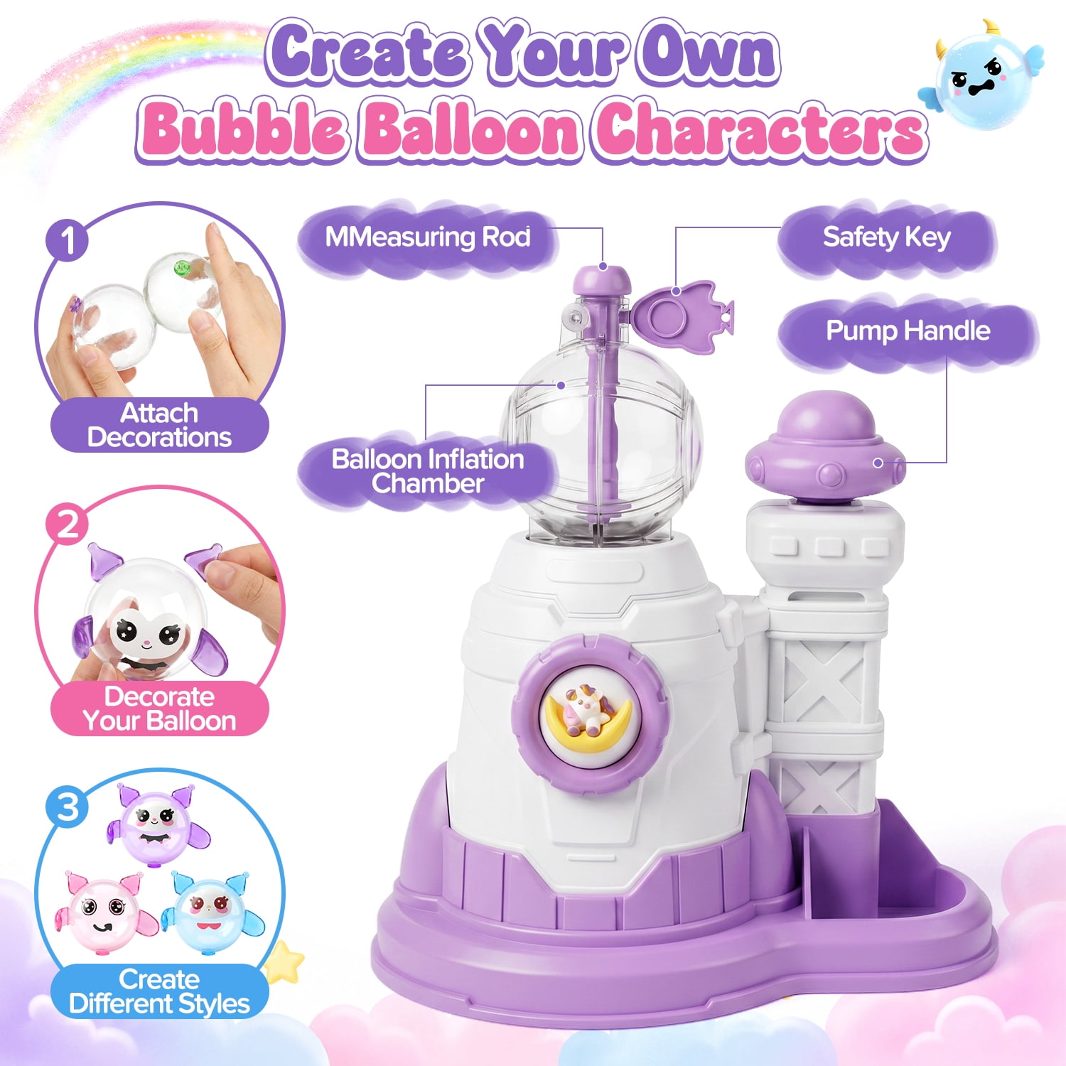 Carsky Unicorn Bubble Balloon Decorating Kit, DIY Party Craft Activity Set (212 Pieces) d1d89