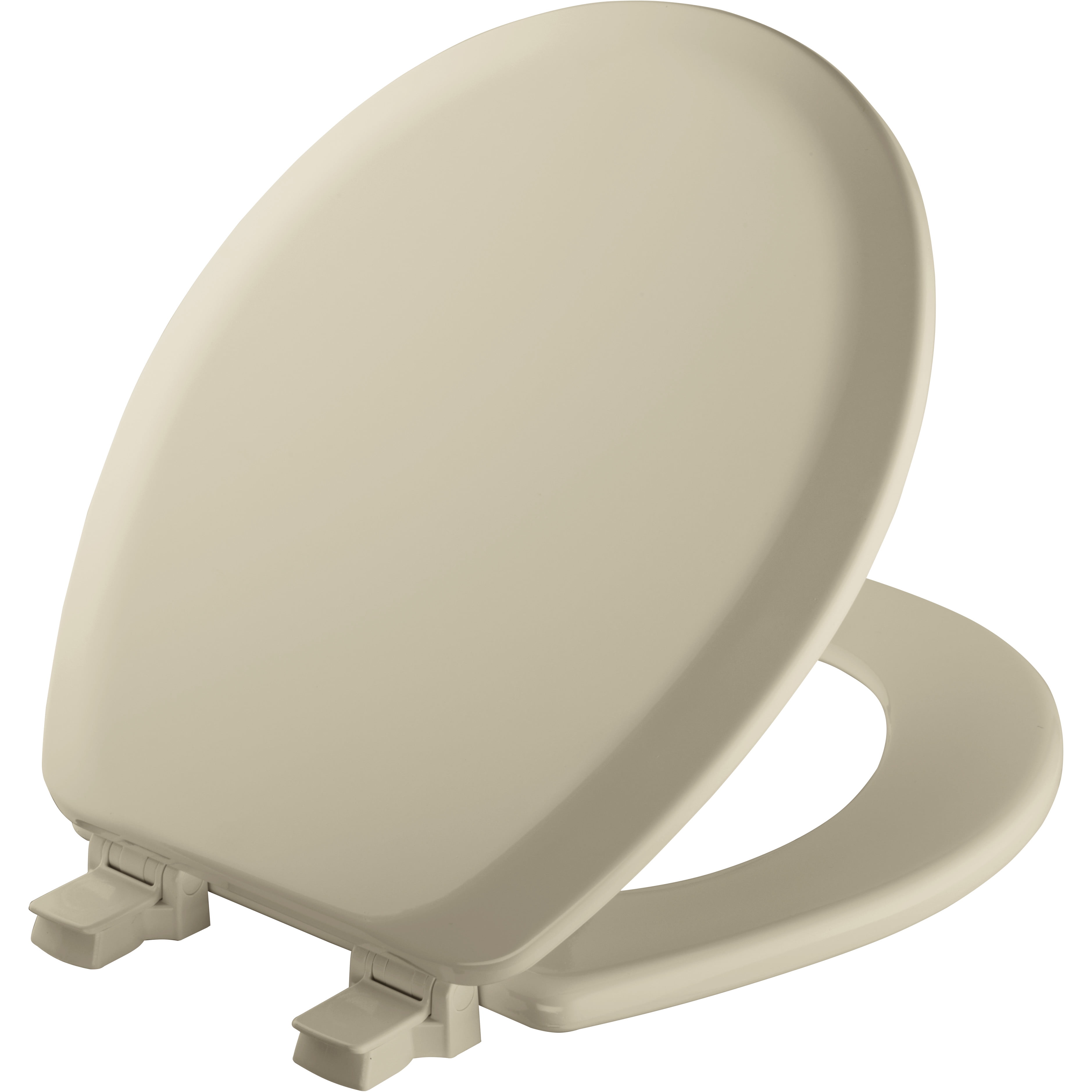 Mayfair Lift-Off Round Enameled Wood Toilet Seat with Stay-Tite Fastening System (White, Round) arpbv