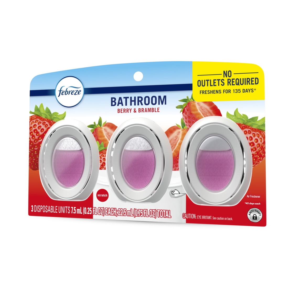 Febreze BATH Air Freshener Berry & Bramble (Berry & Bramble, 0.25 fl oz, 3 Pack) iwc6z