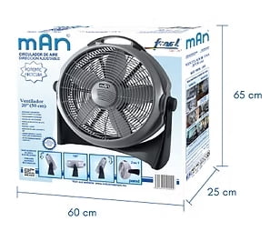 MAN Industries 20-Inch High-Velocity Floor Fan (Grey, 20 in) rovoi