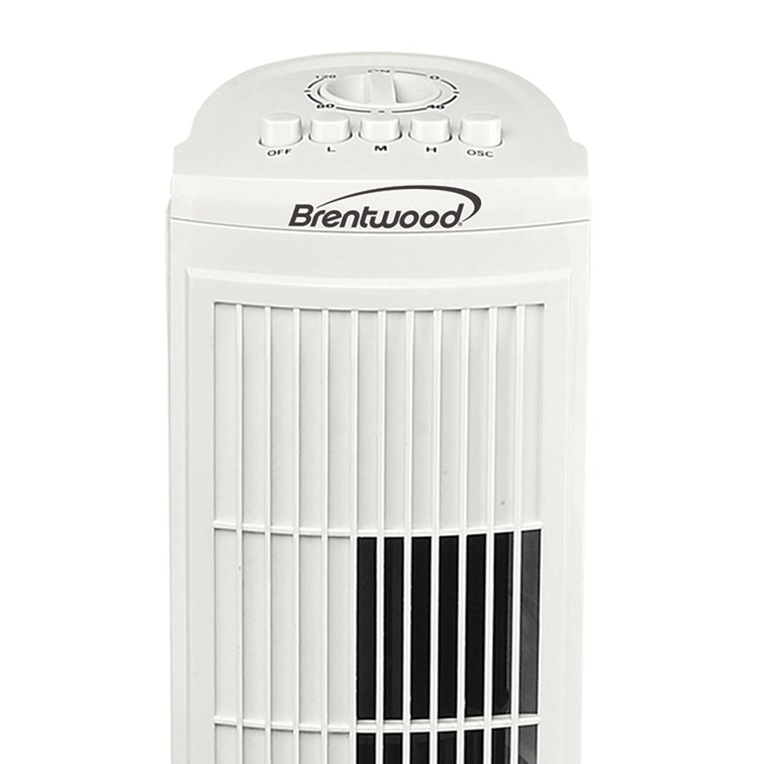 Brentwood 3-Speed Oscillating Tower Fan, Quiet Cooling for Home and Office (White, 30 in) 7fpr3