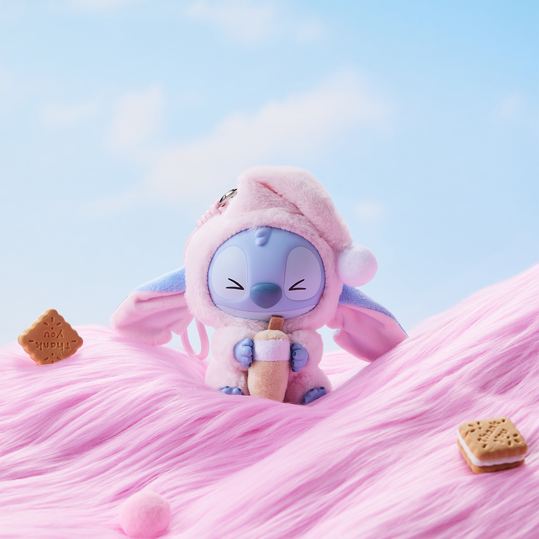 Miniso Disney Stitch Sleepy Snack Series Blind Box Plush Toy (Multicolor, 6.5 in) u3a5r