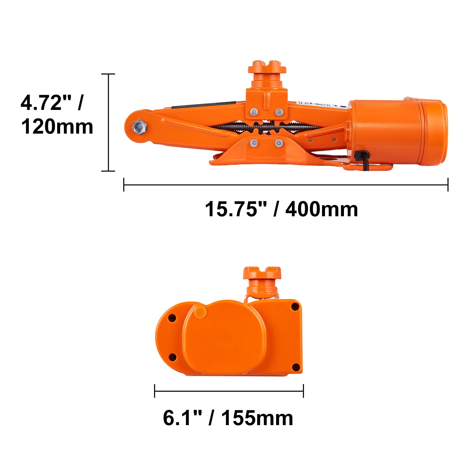 VEVOR Electric Car Jack (3 Ton, Orange) Heavy-Duty Automatic Scissor Lift for SUV and Sedan 07hv5
