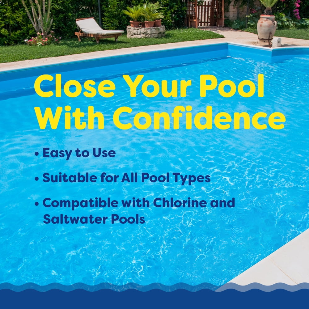 In The Swim Pool Closing Kit (Winterizing Chemical Treatment for Above Ground and In-Ground Pools, 7,500 Gallons) t5jai