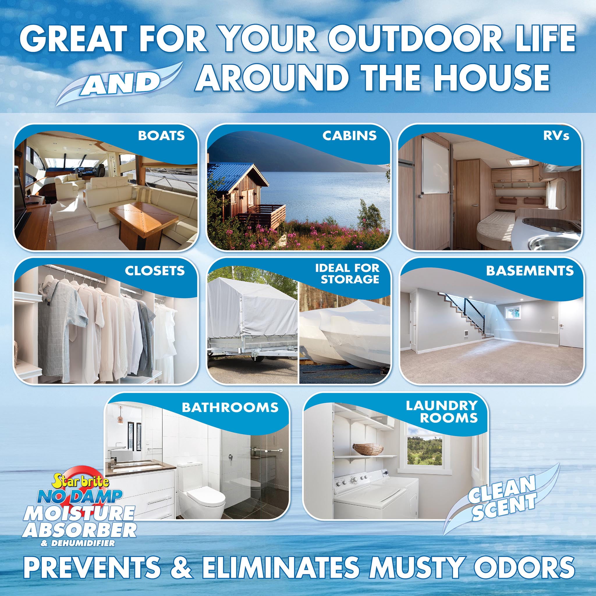 Star Brite No Damp Dehumidifier Moisture Absorber for RVs and Vacation Homes (White, 12 oz) 8gwqr