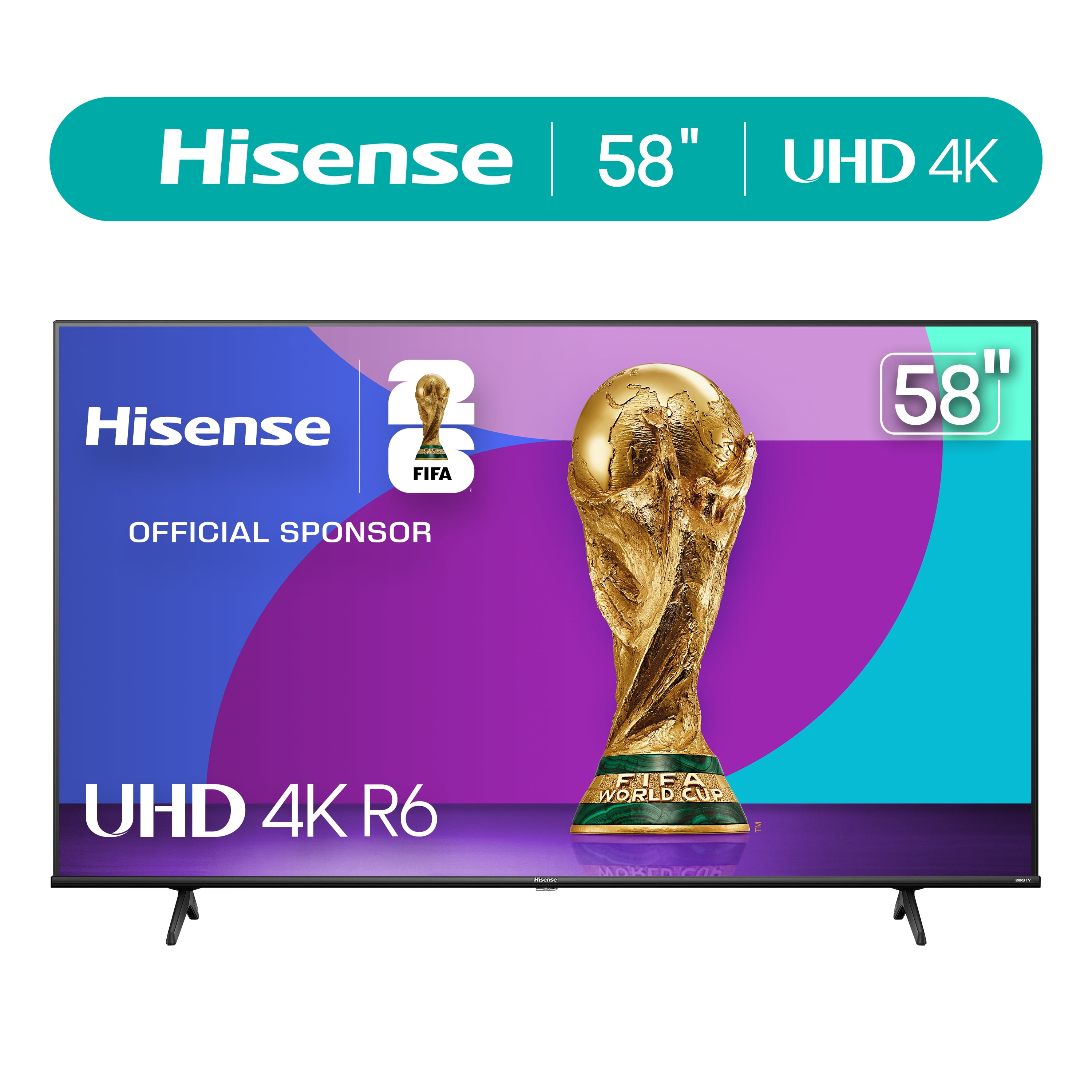 Hisense 58 in Class 4K UHD LED Roku Smart TV (R6 Series, 58 in) a6t52