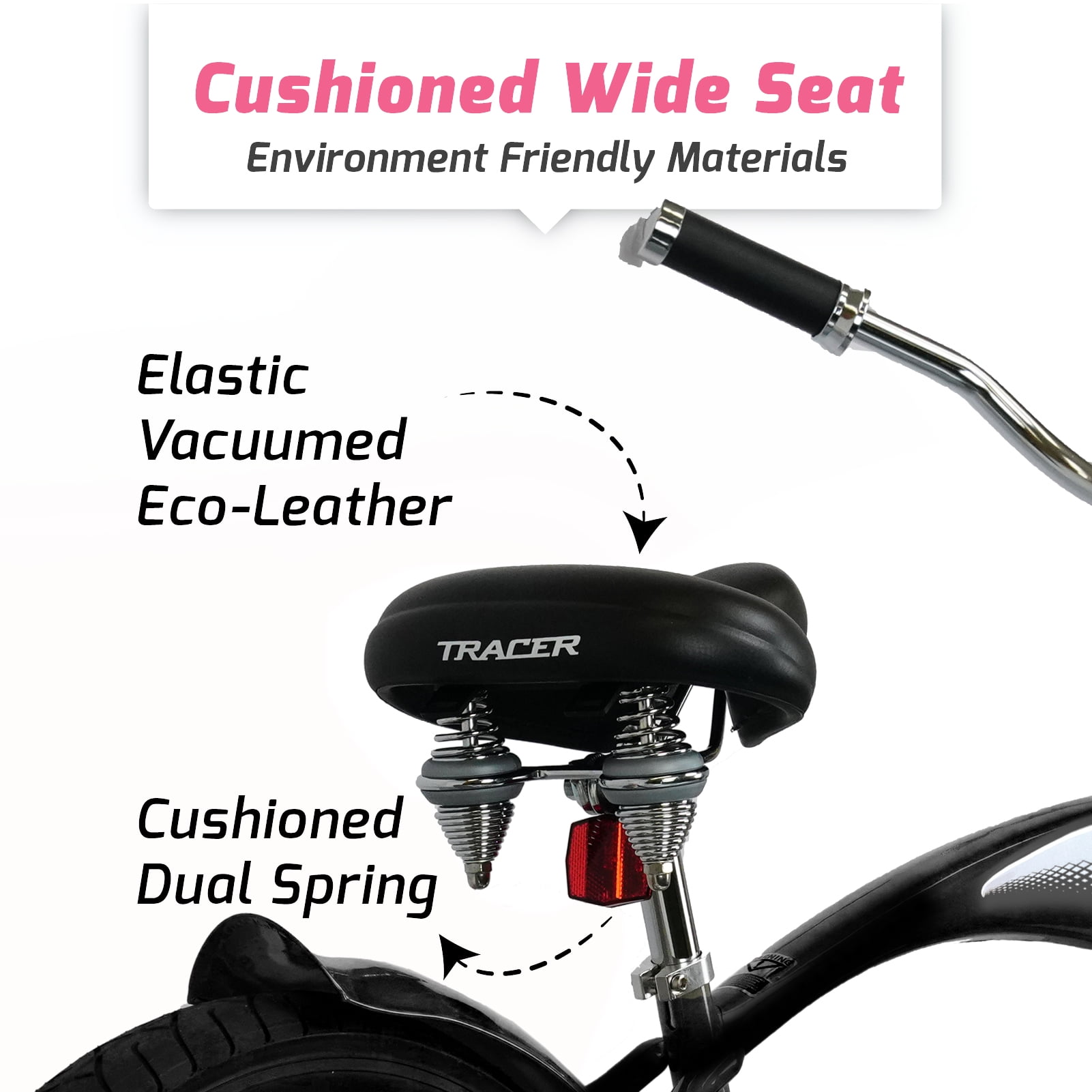 Tracer Avera Beach Cruiser Bike (Matte Black, 26 in Wheel) mztxb