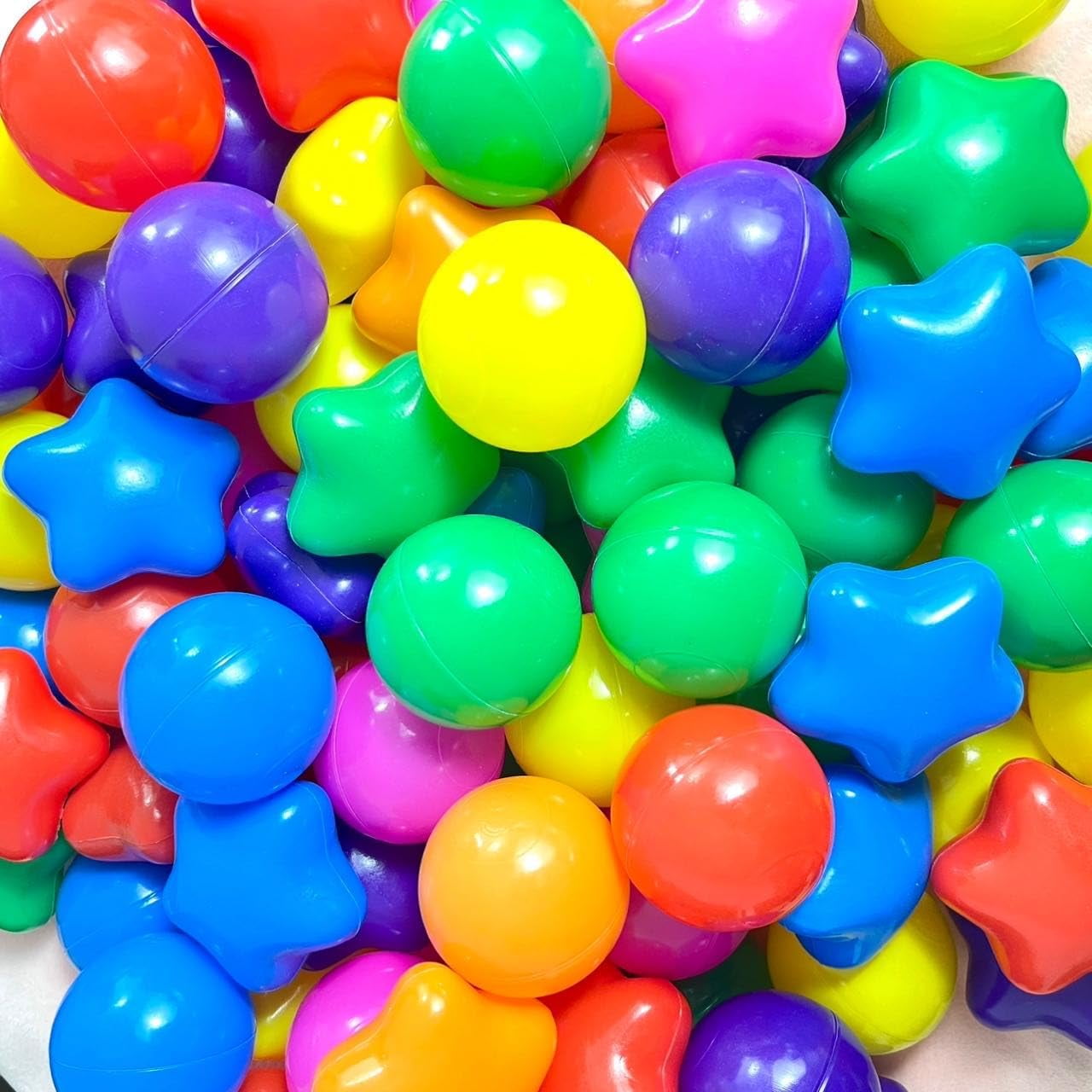 Supbessel Soft Plastic Ball Pit Balls for Kids and Pets (Multi-Color, 200 Count, 2.2 in) vx877