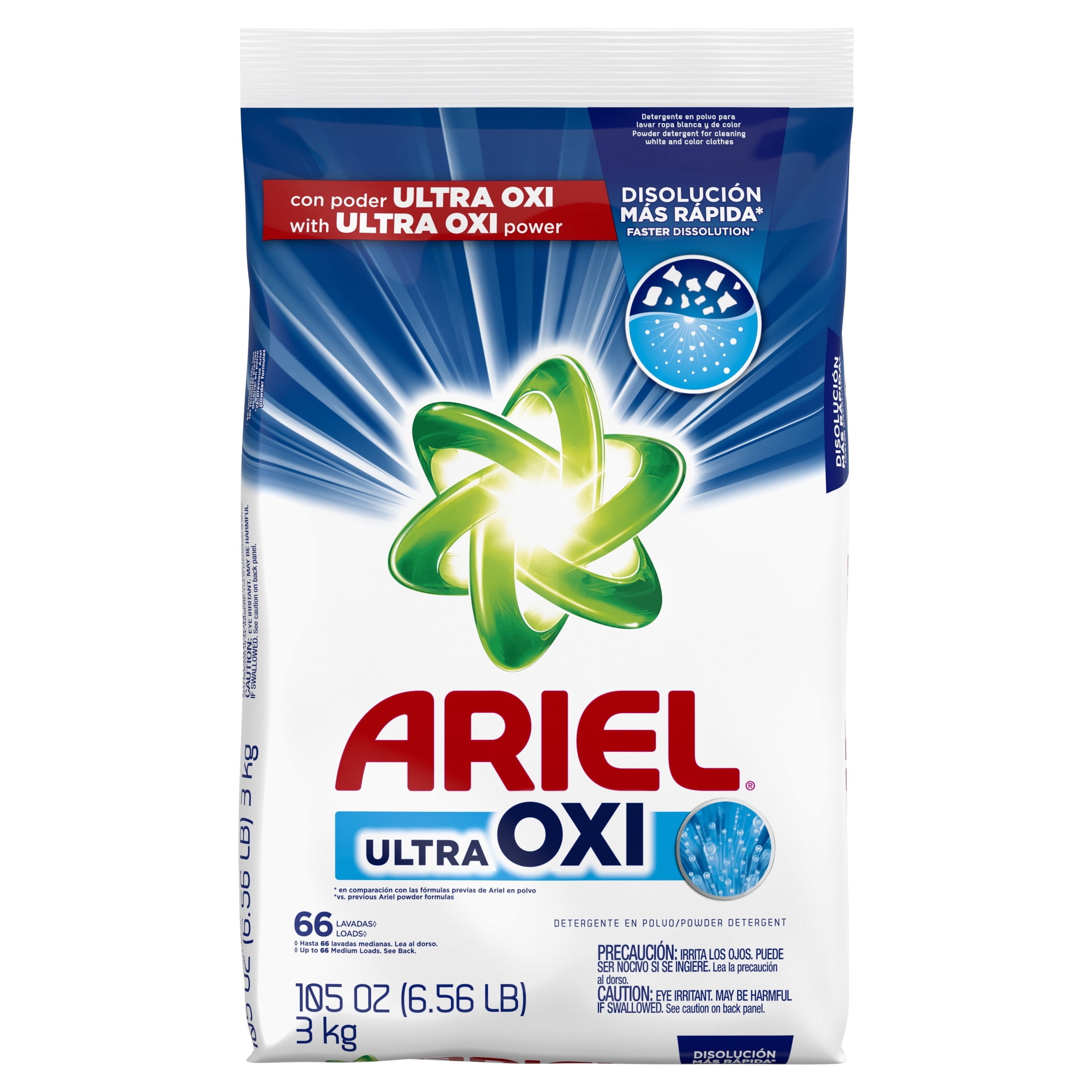 Ariel Laundry Detergent Powder, Oxi Advanced Stain Removal, Original Scent (105 oz, 66 Loads) a3rmb