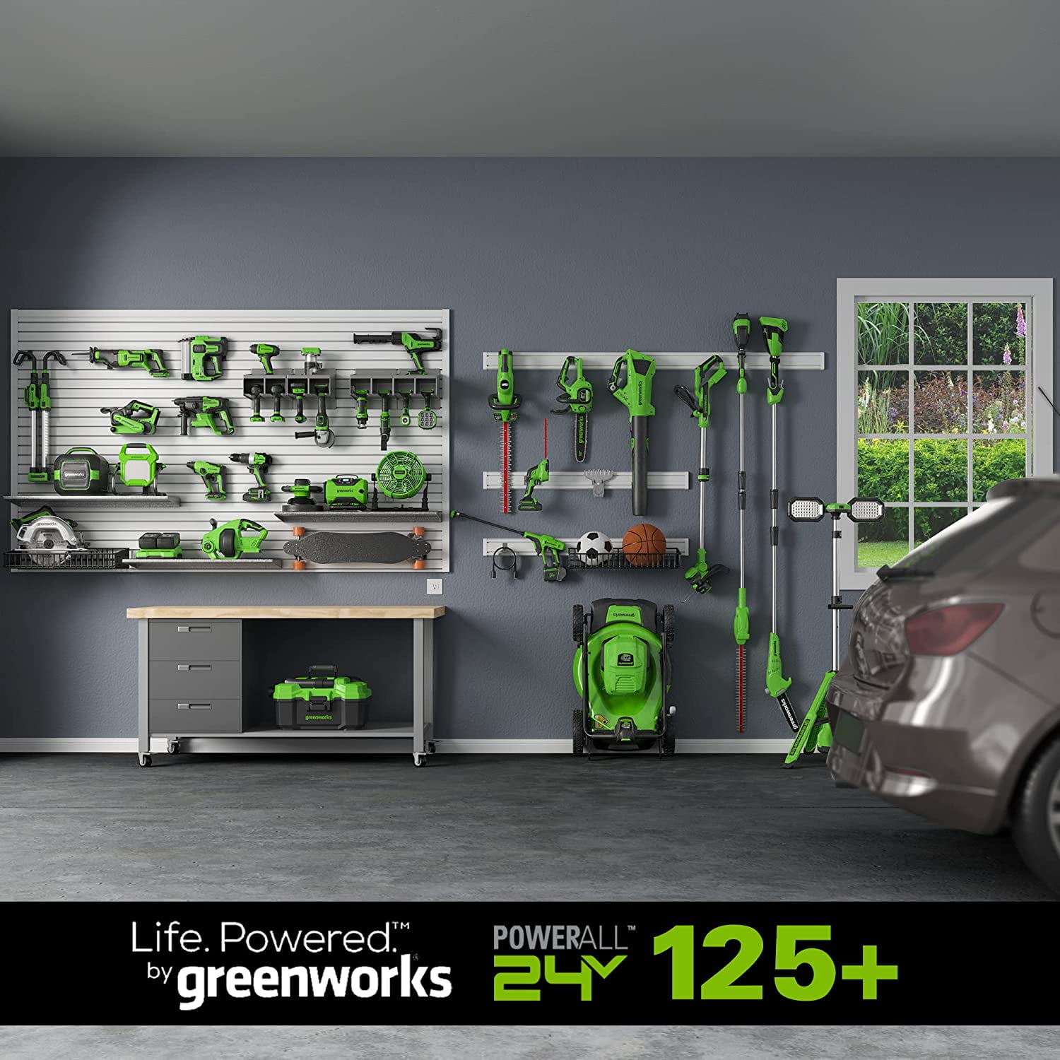 Greenworks 24V 12 in Cordless String Trimmer and Leaf Blower Combo Kit (Green, 2Ah Battery and Charger Included) po016