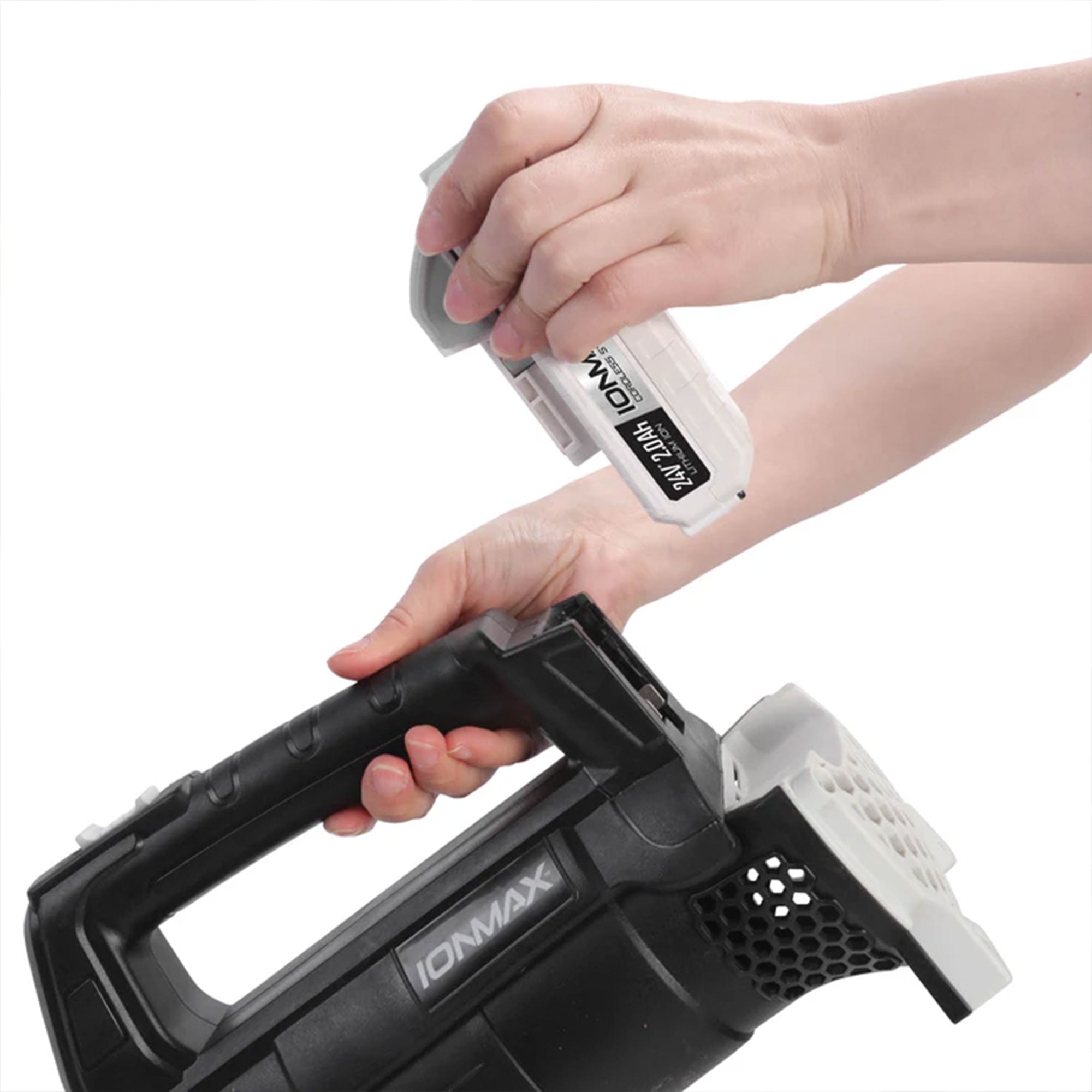 Sun Joe 24V Cordless Jet Leaf Blower Compact Turbine with Battery (Black, 5.4 lb) nwzc4