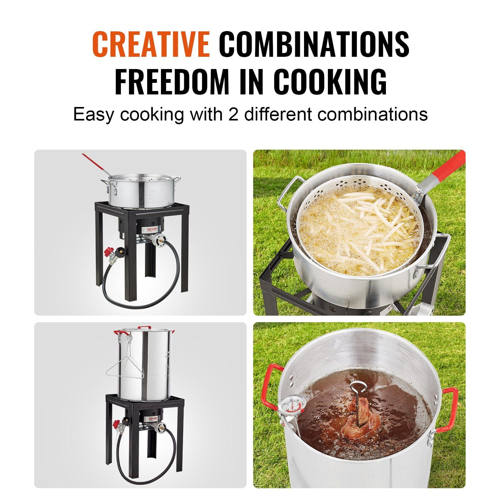 Masterbuilt 30QT Aluminum Turkey Deep Fryer Kit with High-Pressure Burner (30 qt, Silver) r0yli
