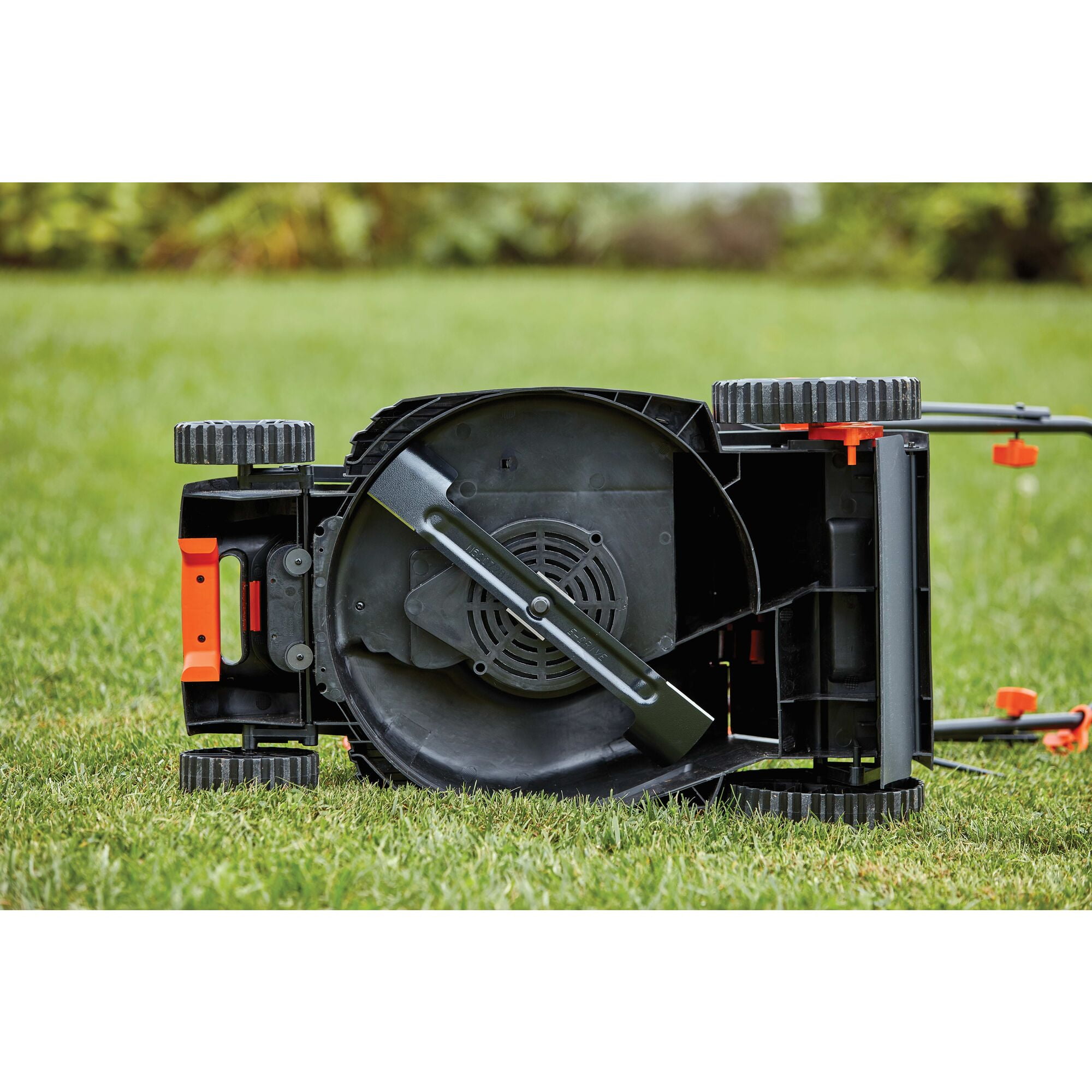 BLACK+DECKER 15 Inch Corded Electric Push Mower with Comfort Grip Handle (Black, 15 in) 246h4