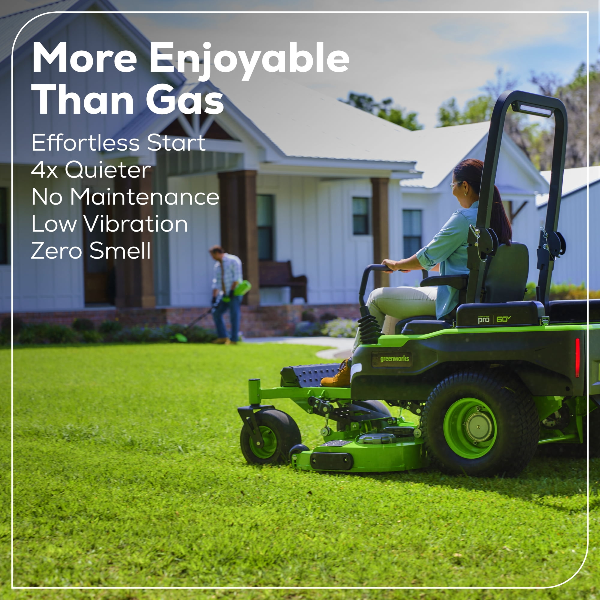 Greenworks 60V 54 in Maximus Zero Turn Riding Mower with 6 Batteries and 1.5kW Charger (54 in Deck) x2qi1