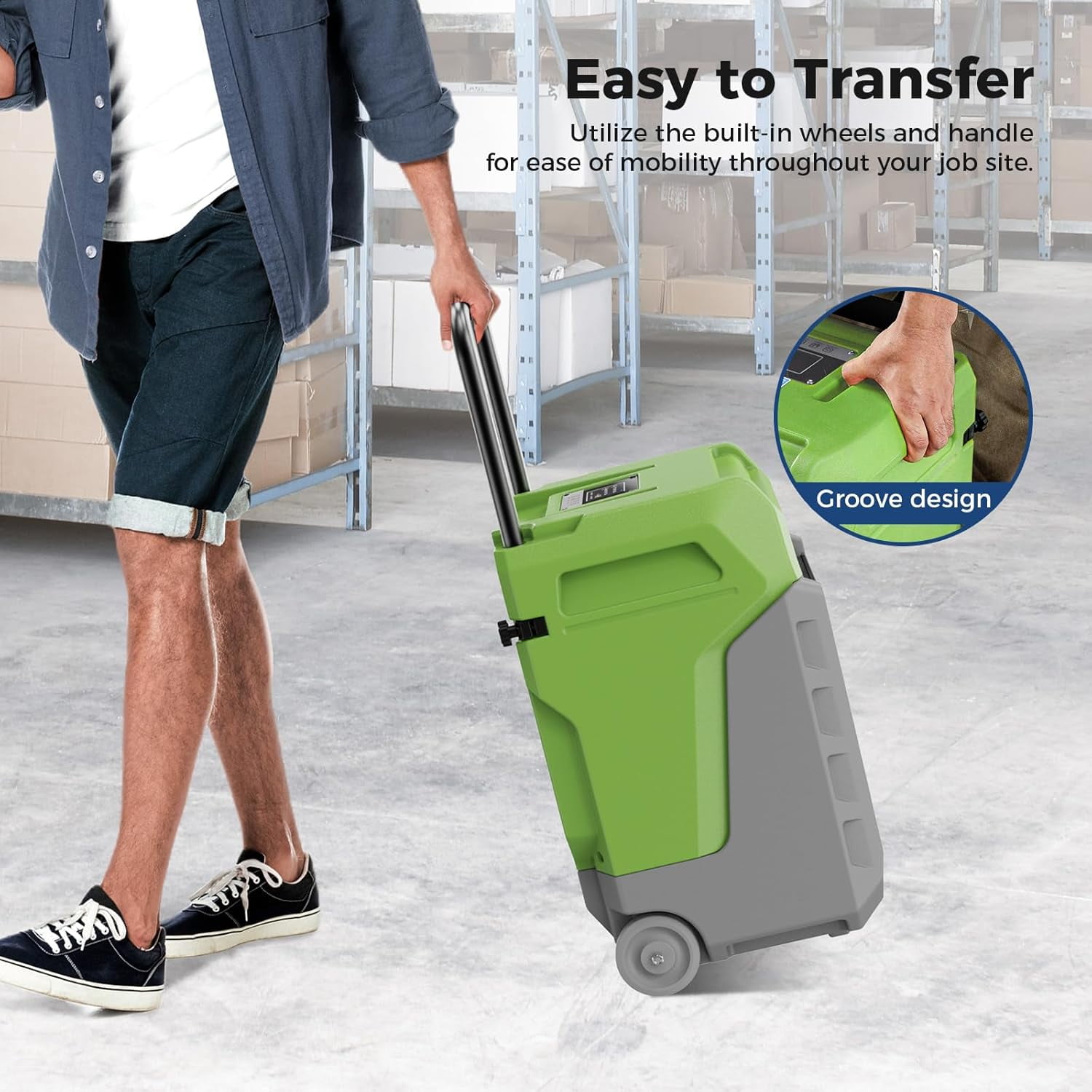AlorAir Commercial LGR Dehumidifier with Pump and Drain Hose (Green, 170 Pints) k65ns