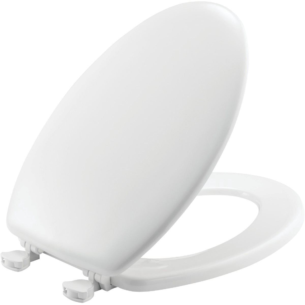 Bemis Mayfair Elongated Wood Toilet Seat (White, 18.5 in) 0ljps