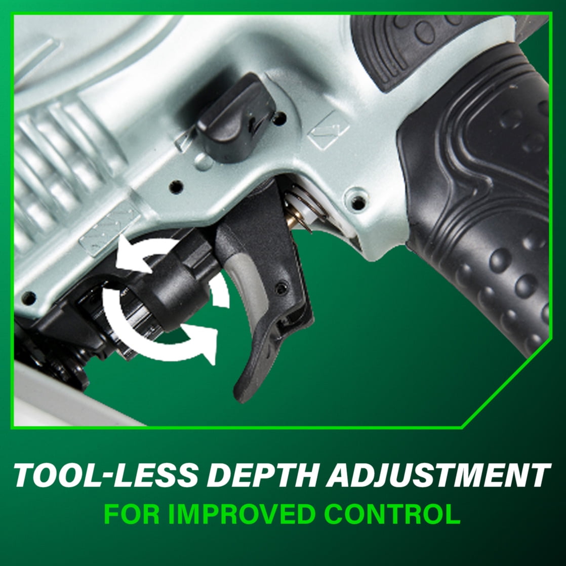 Metabo HPT Pneumatic Framing Nailer (21-Degree, 7.5 lb, 2 in to 3.5 in Fastener Capacity) 3e7mv