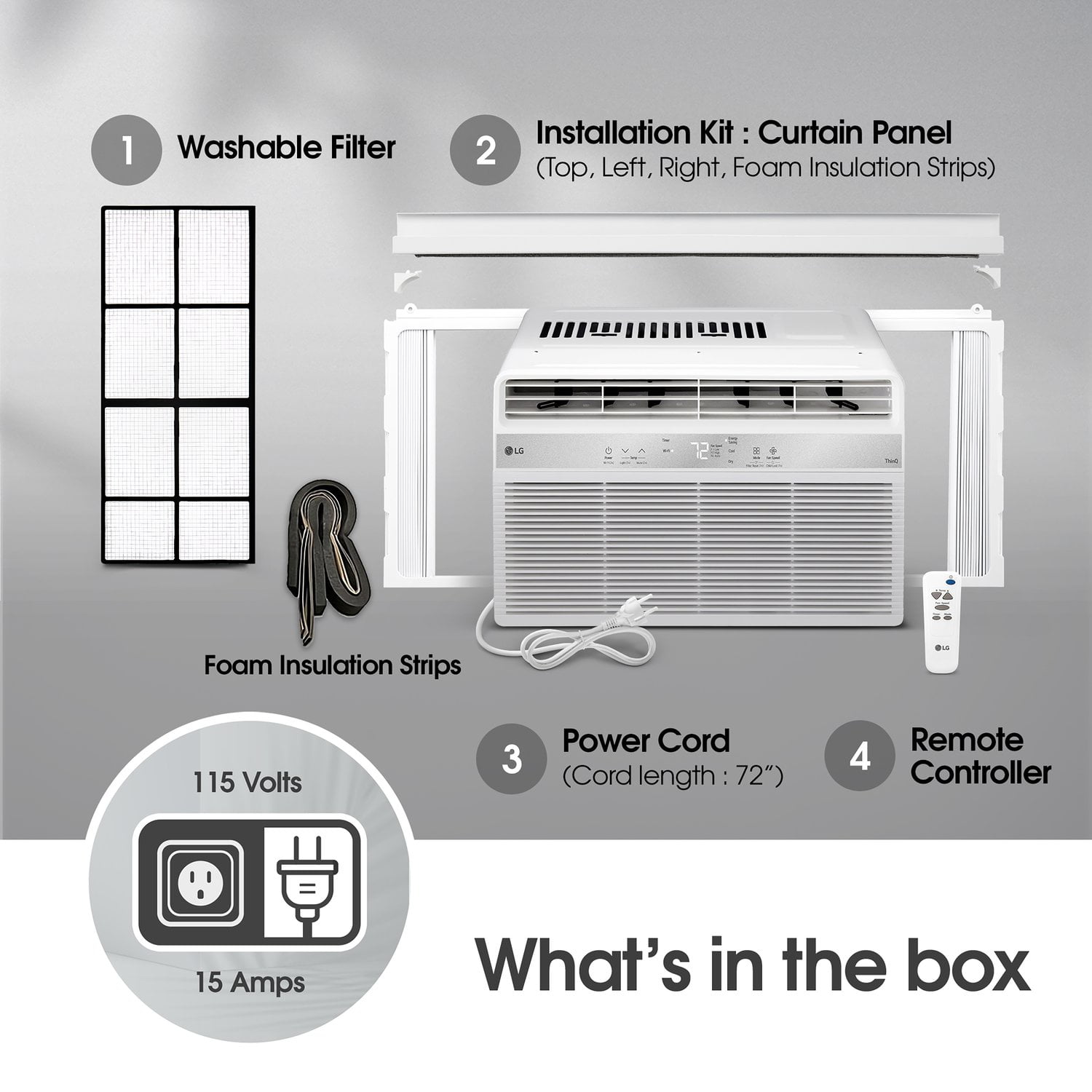 LG 8000 BTU Window-Mount Air Conditioner with Remote Control (White, 350 sq ft) t08rg