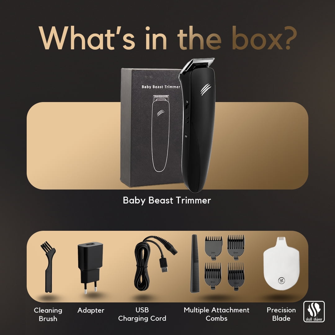 Skull Shaver Pitbull Gold PRO Electric Head Shaver and Baby Beast Trimmer Combo Set (Gold, 2-Piece Kit) tdqb4